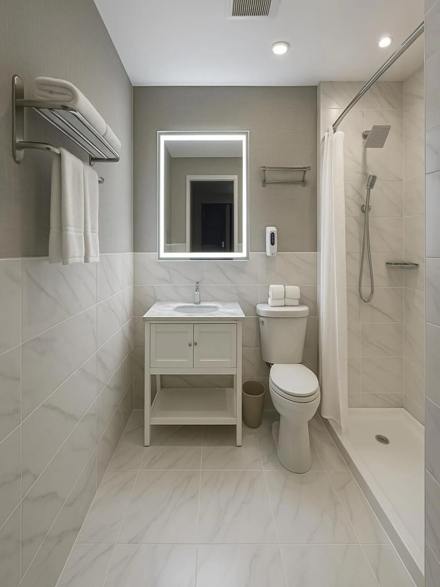 Shower in Hotel Fuego Bronx YANKEE STADIUM