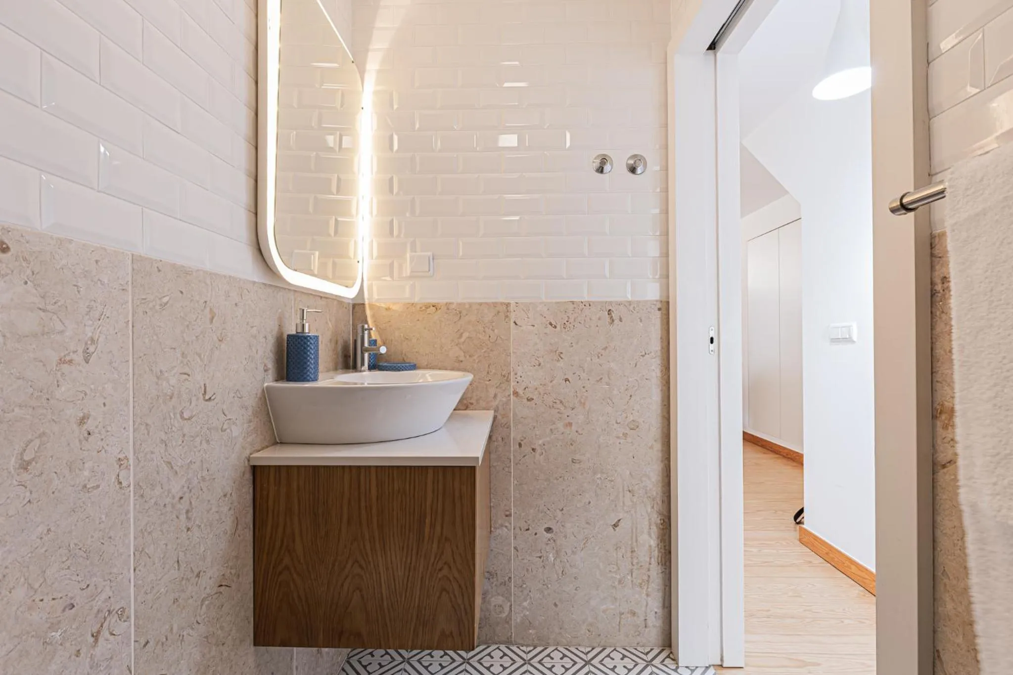 Bathroom in Barbadinhos Apartments in Lisbon Historic Neighborhood
