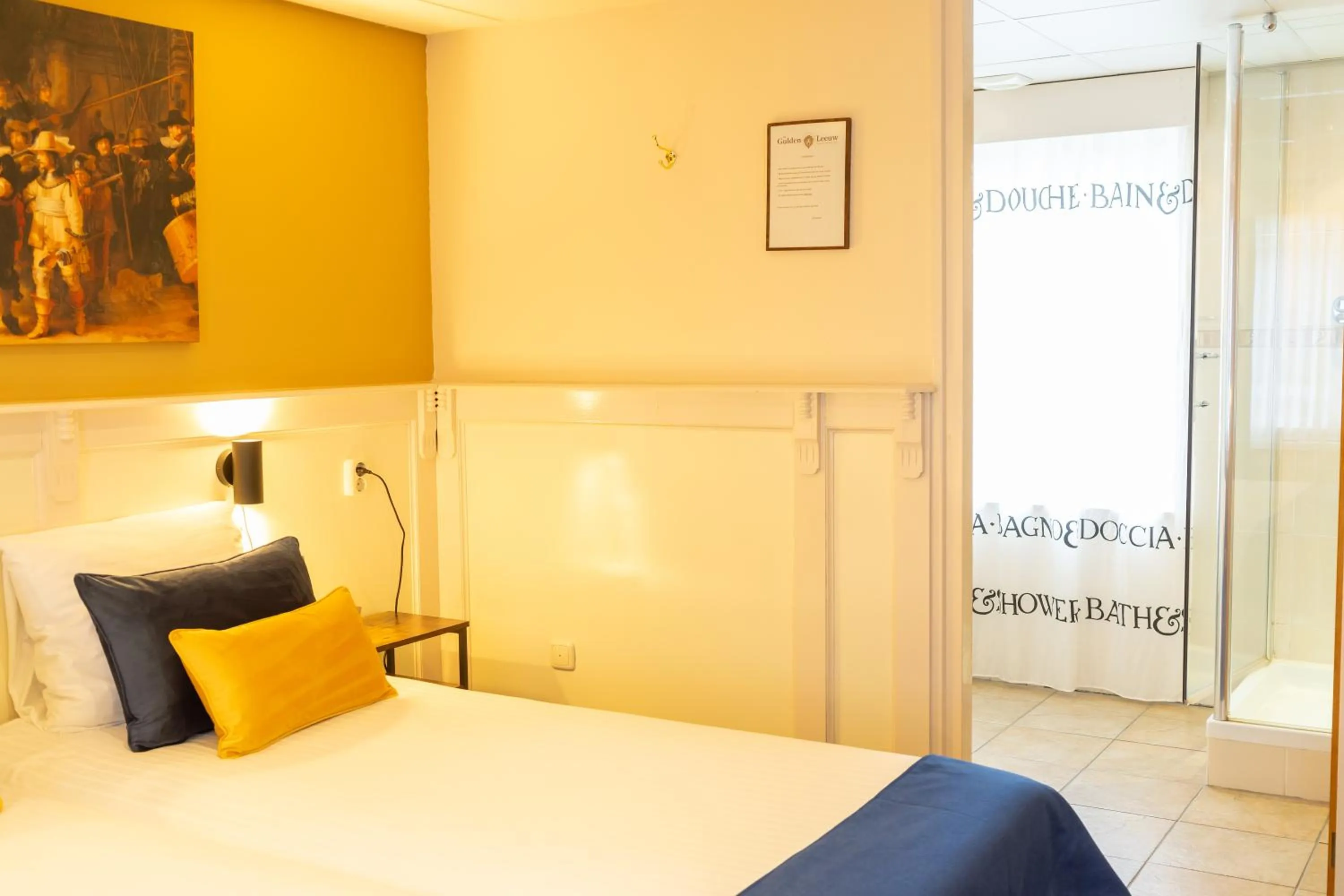 Bed in Hotel de Gulden Leeuw