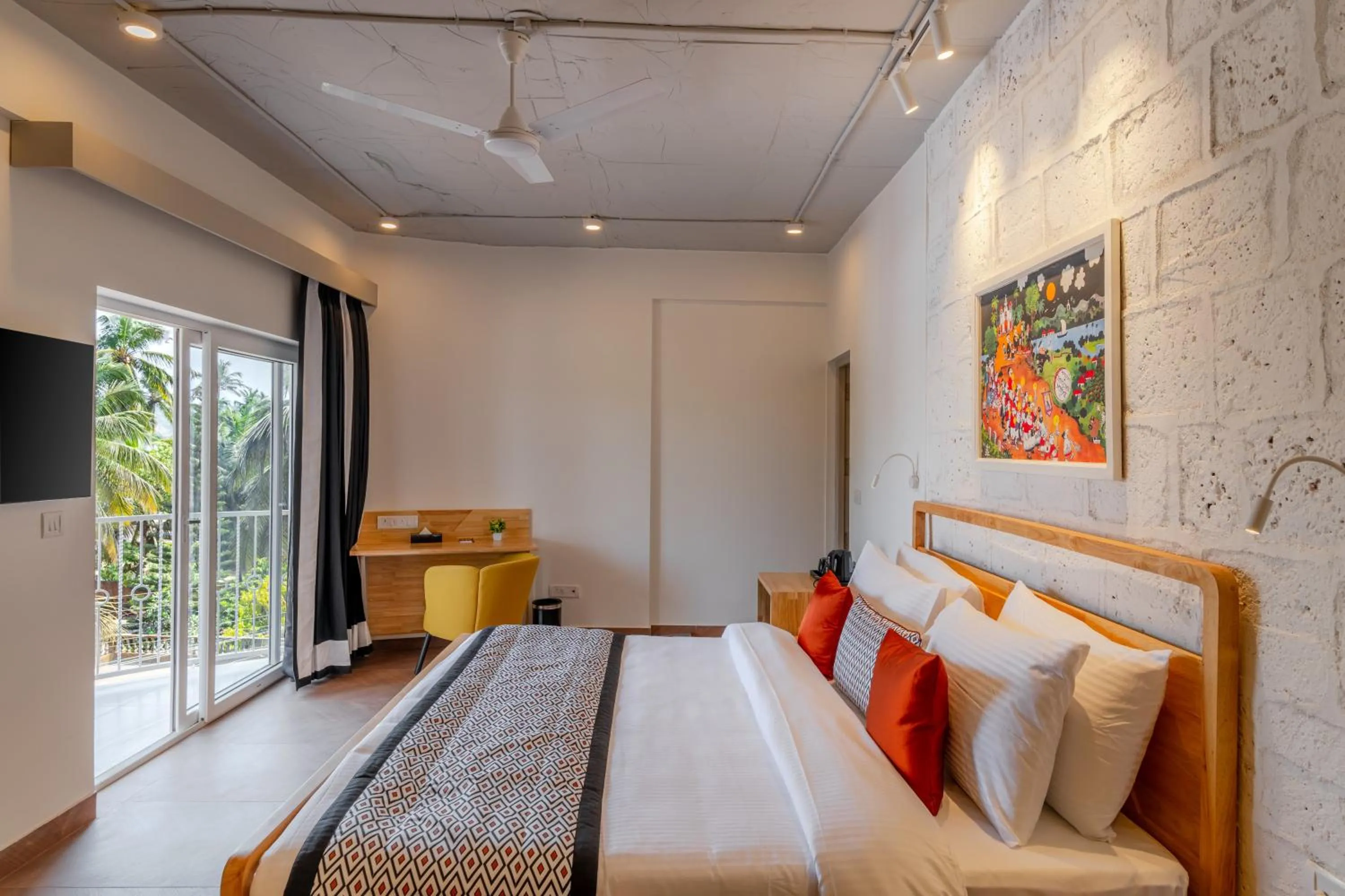 Bedroom, Bed in Bedzzz Xclusiv Morjim, Goa By Leisure Hotels