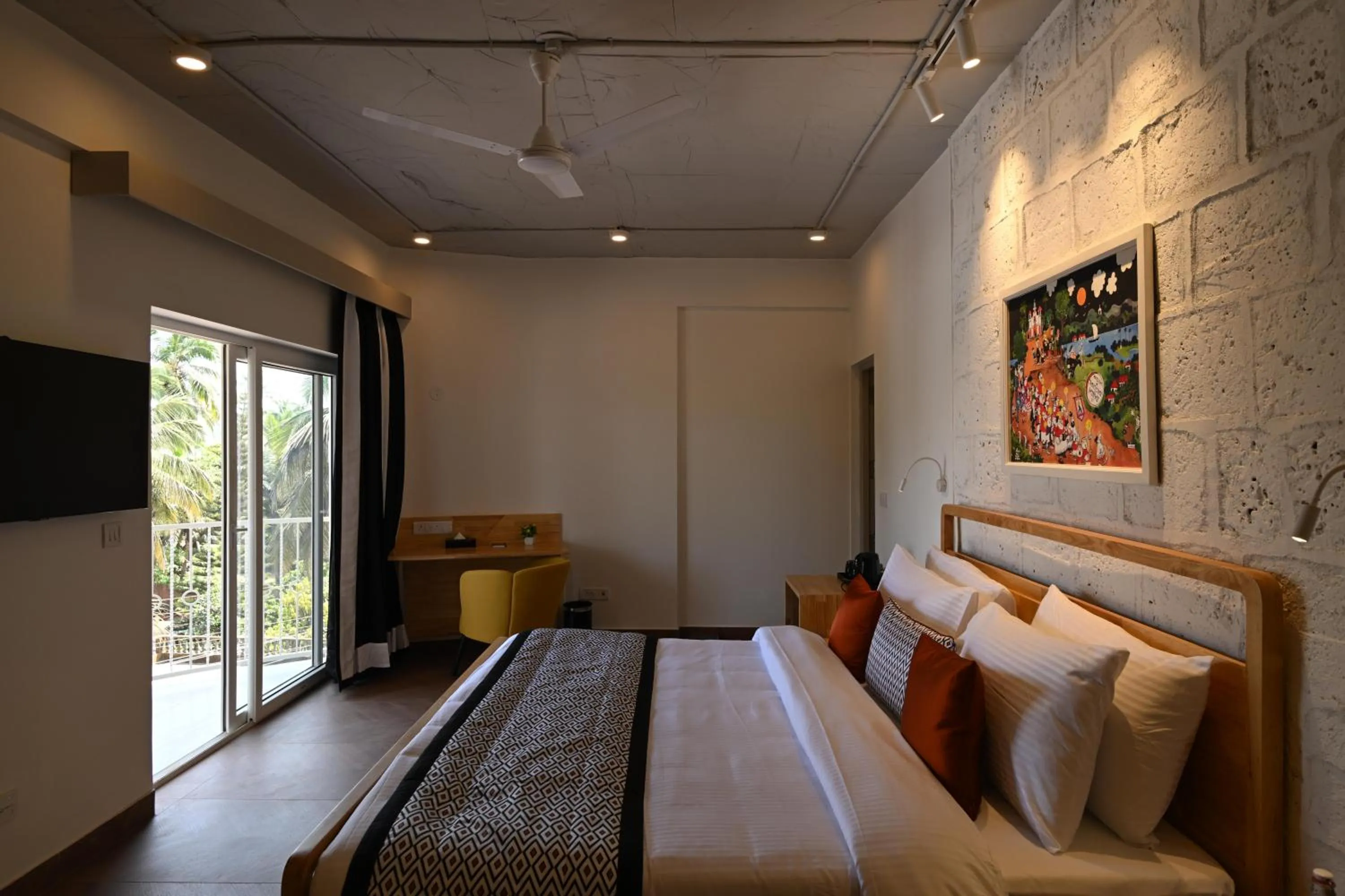 Bedroom, Bed in Bedzzz Xclusiv Morjim, Goa By Leisure Hotels
