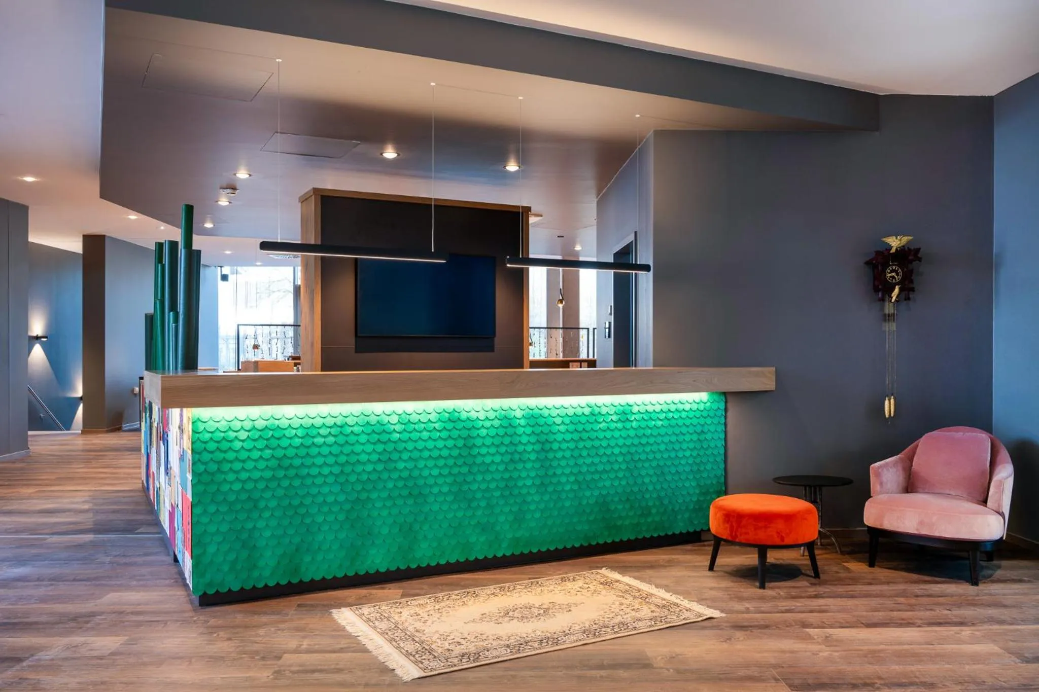 Lobby or reception in mightyTwice Hotel Achern