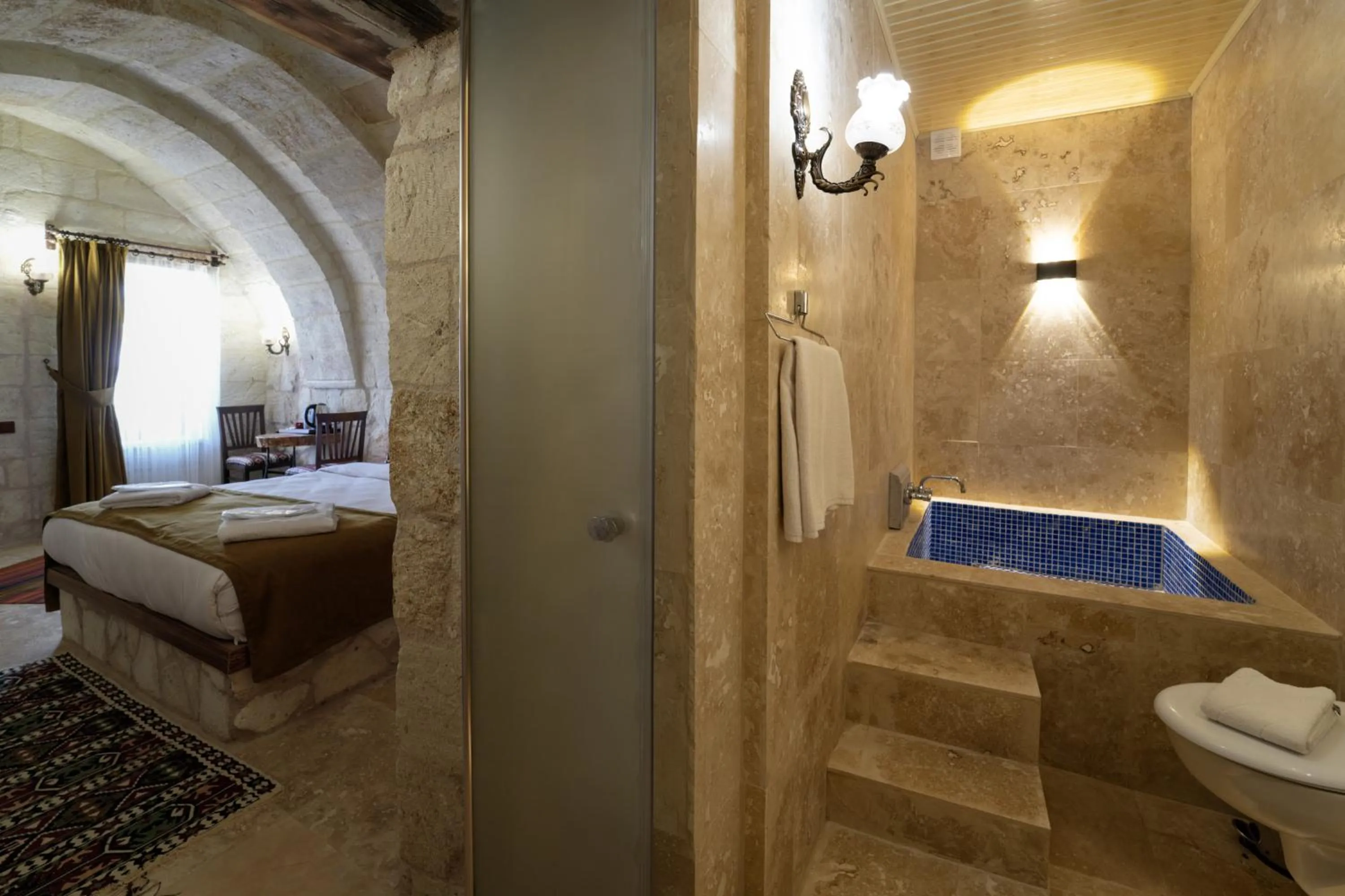 Bathroom, Bed in By Yüksel Cave