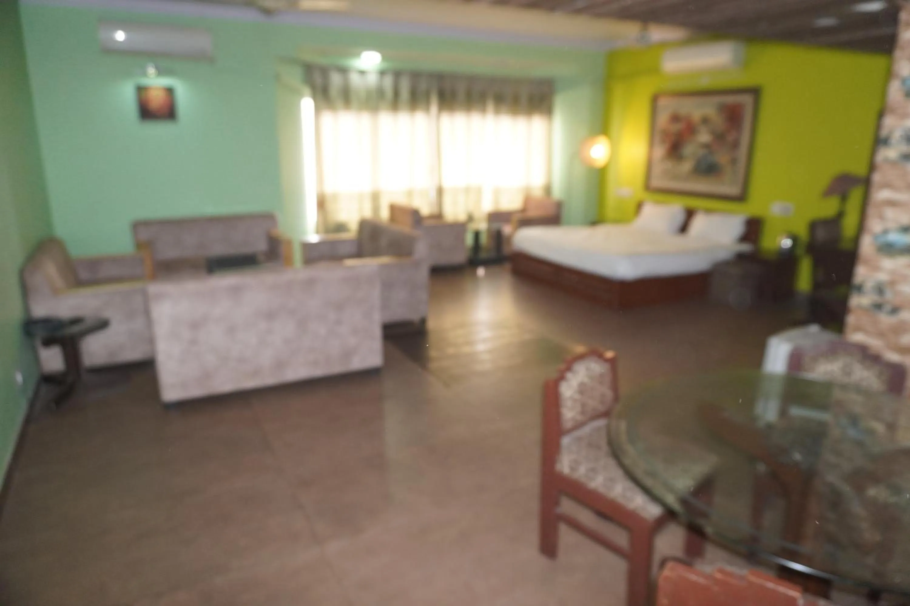 Bed in Hotel Maya international