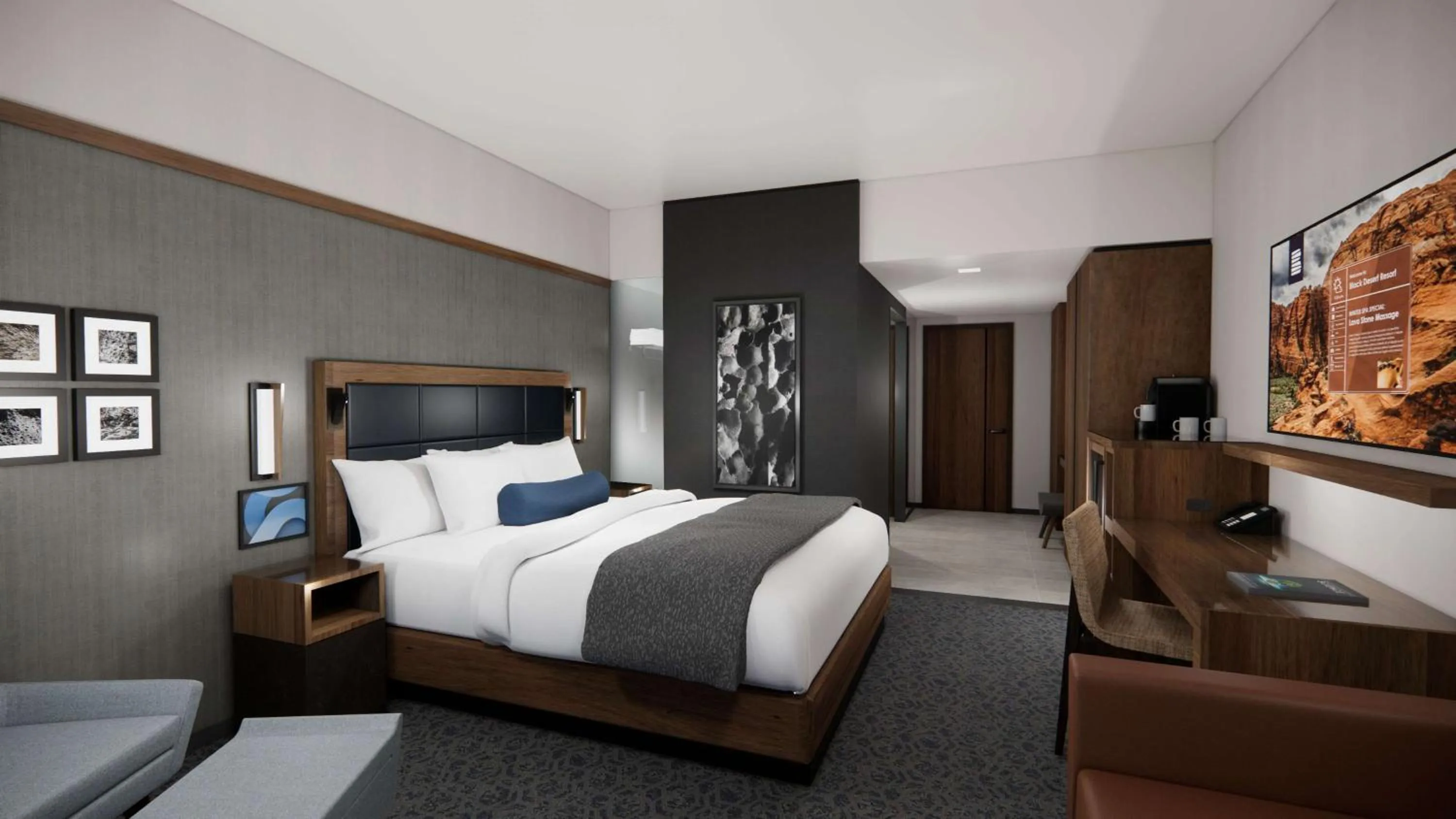 Bedroom, Bed in Black Desert Resort