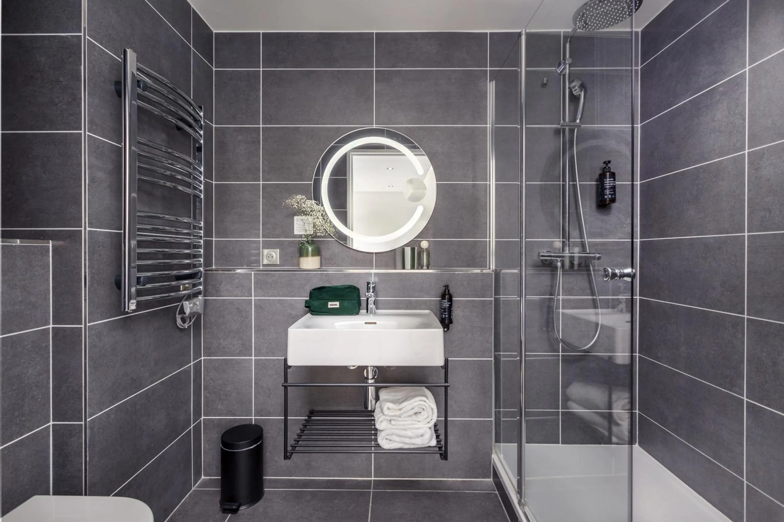 Shower in Appart'City Collection Paris Roissy CDG Airport