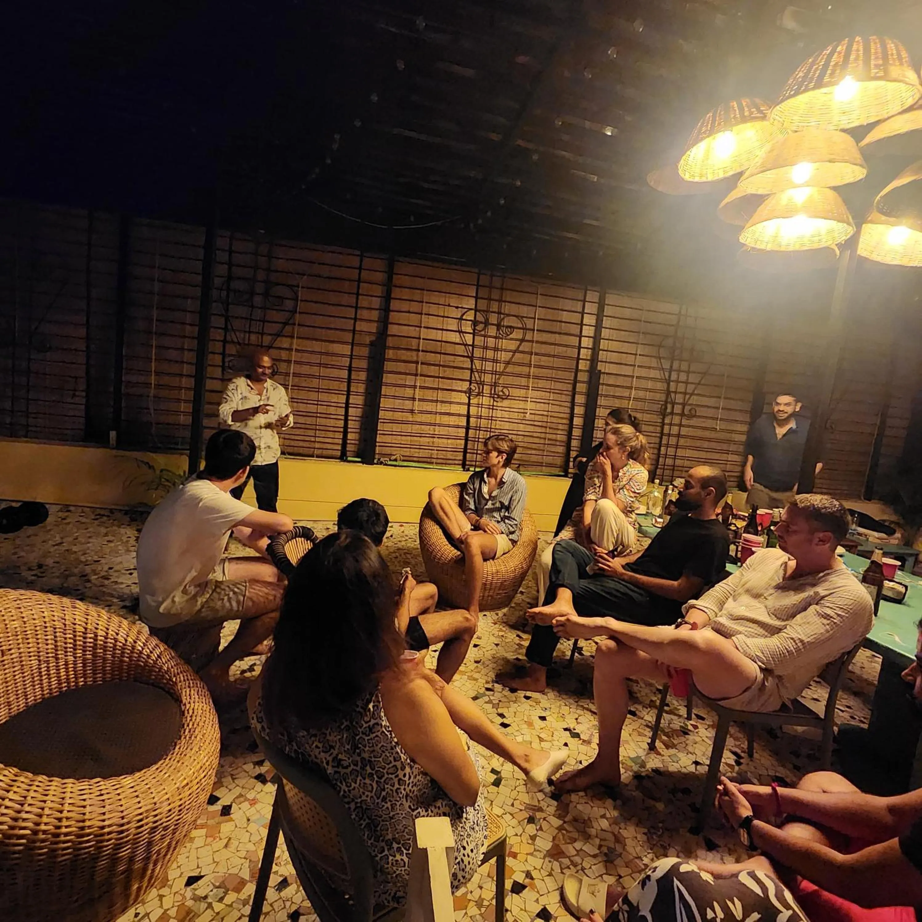 Seating area in Hammock Hostels - Bandra