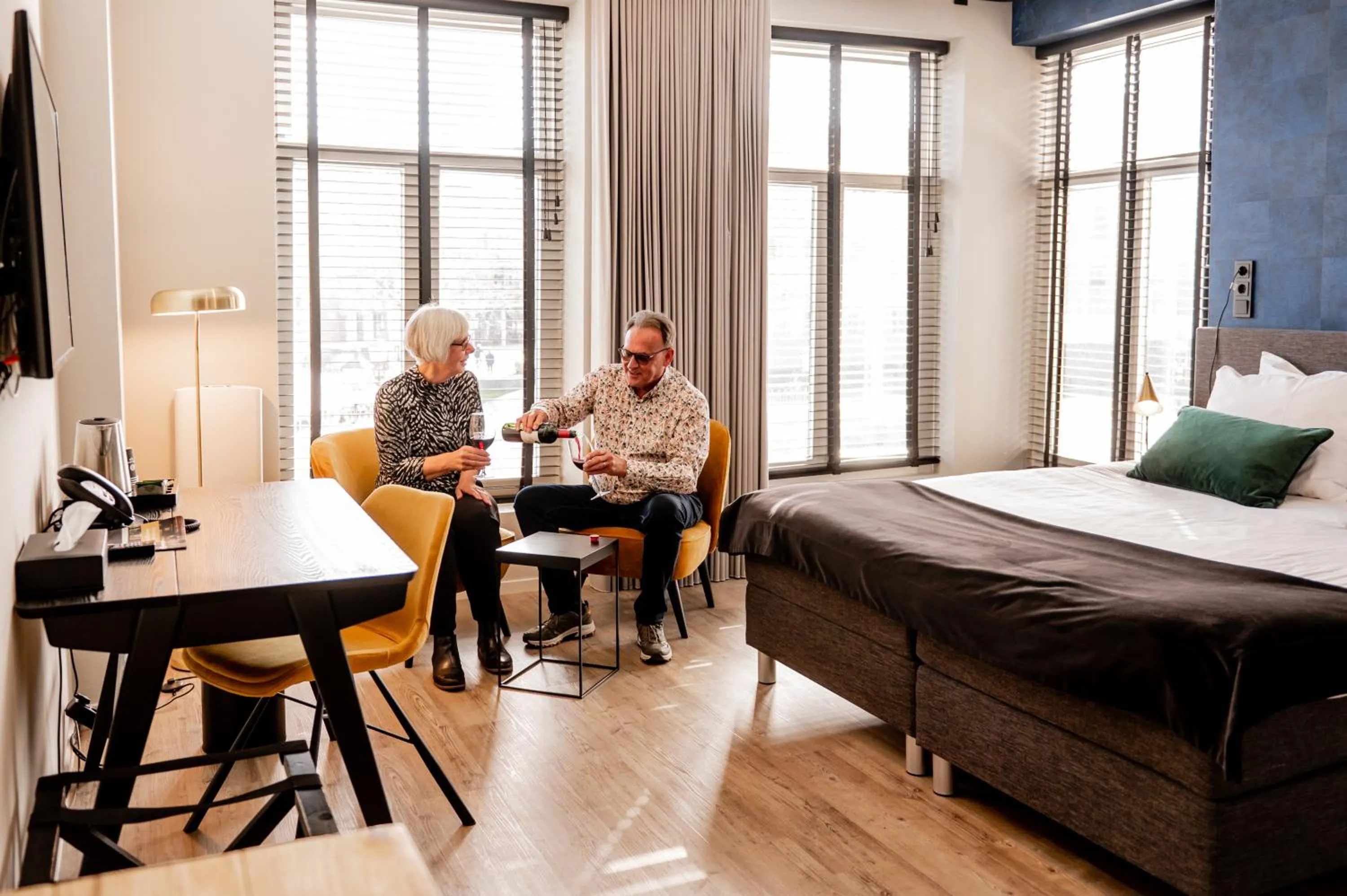 Bed in City Hotel de Jonge