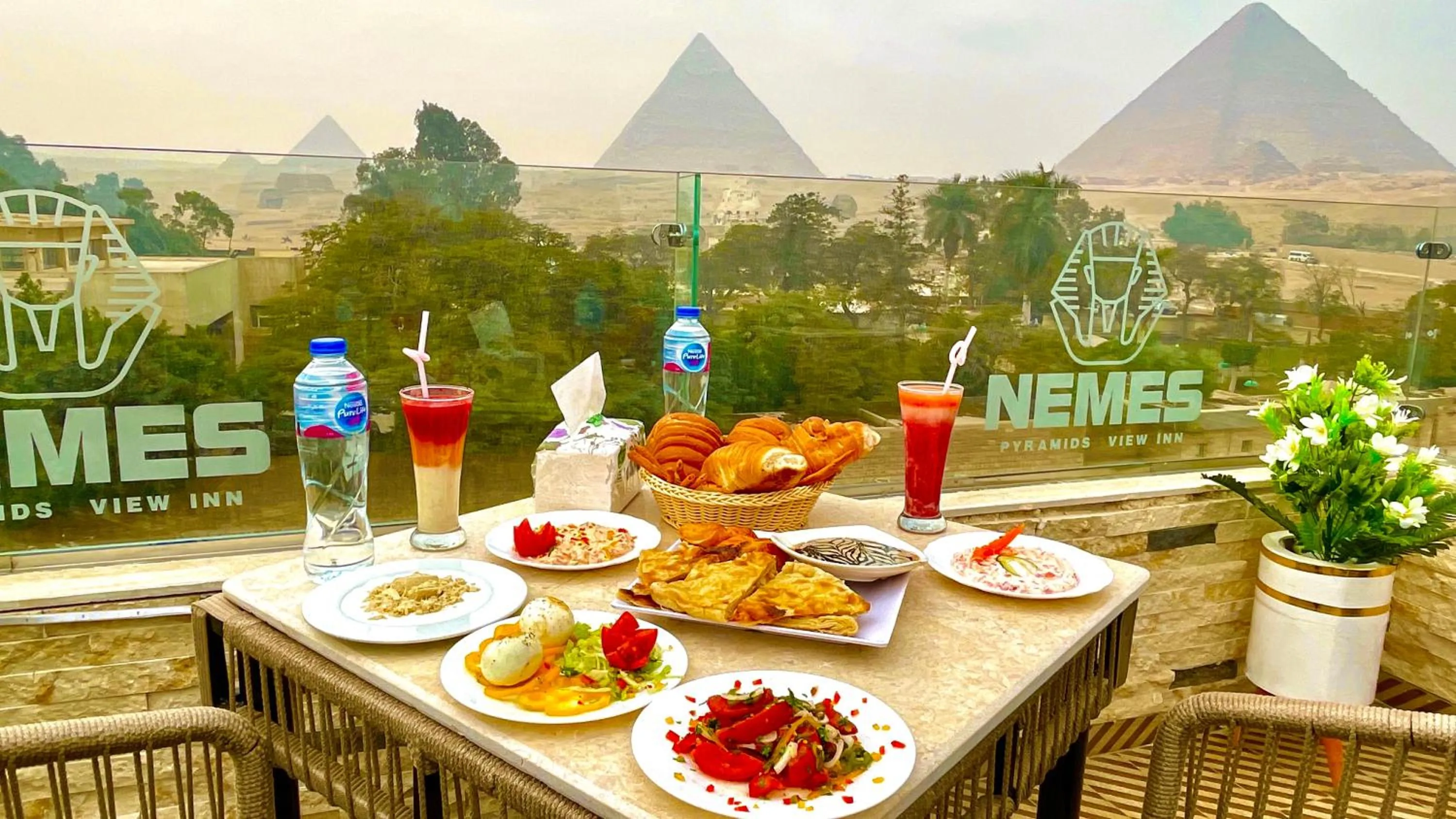 Landmark view in NEMES Pyramids View INN