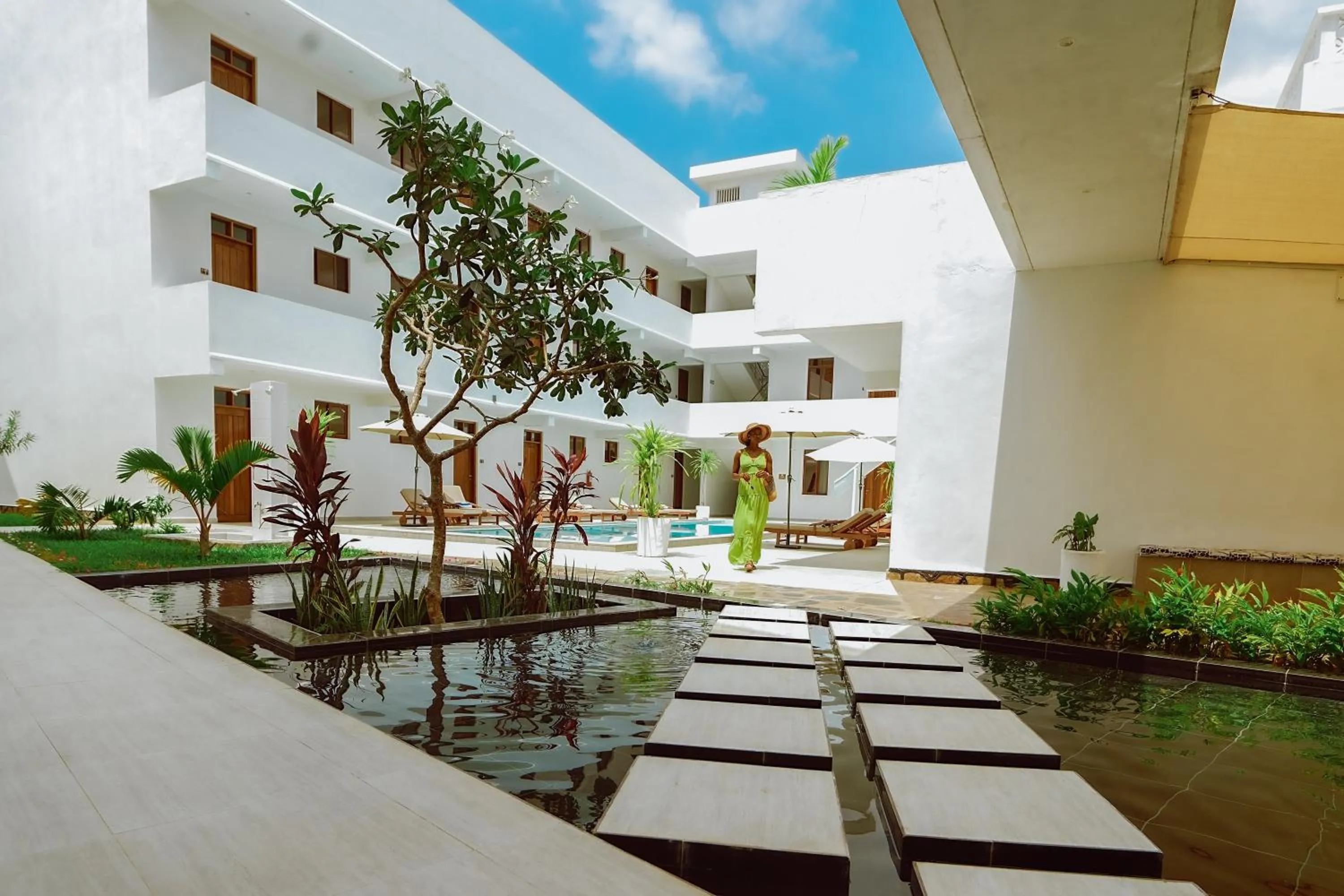 Inner courtyard view in YU Resort