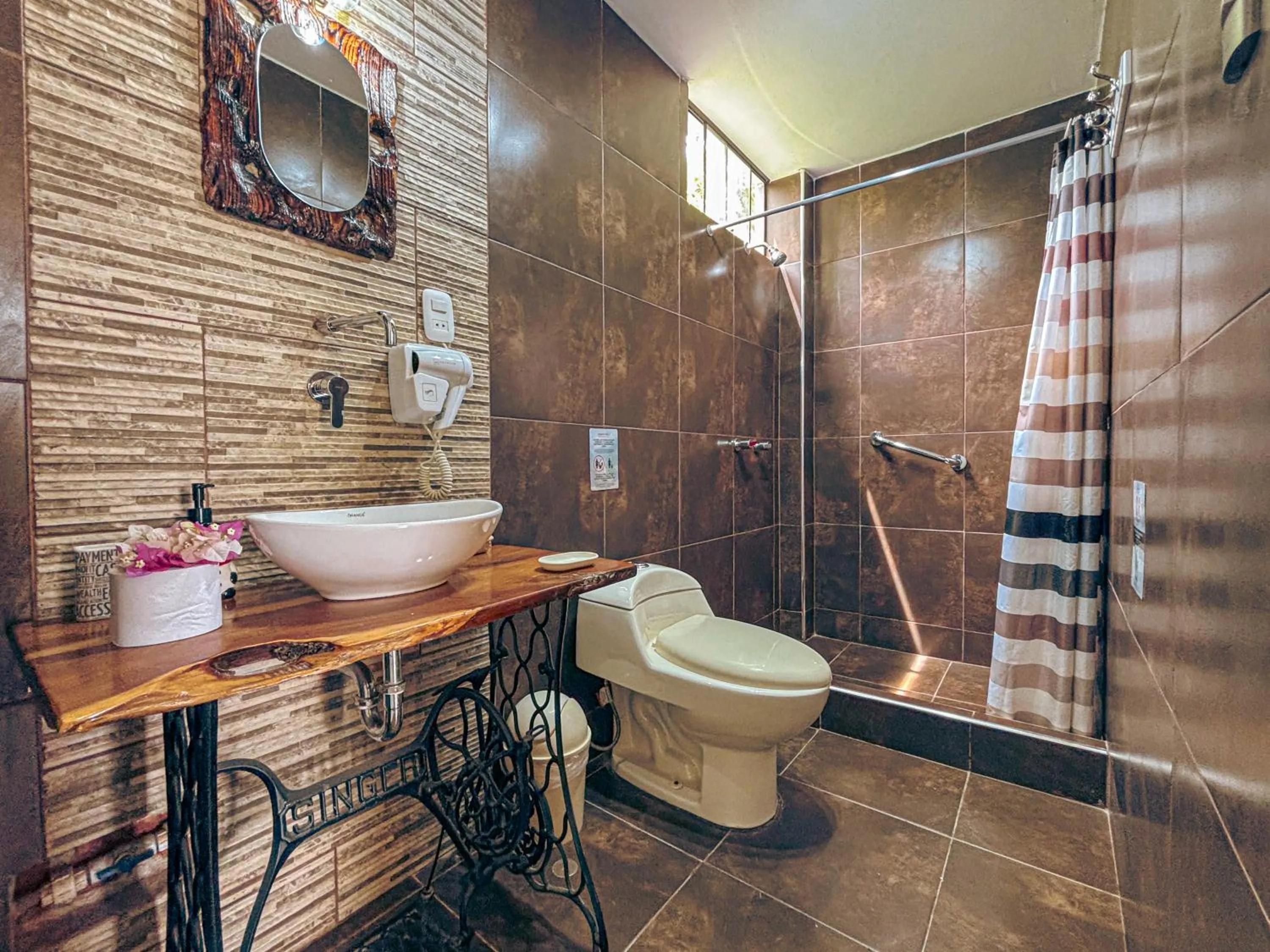 Shower in Serenity Lodge