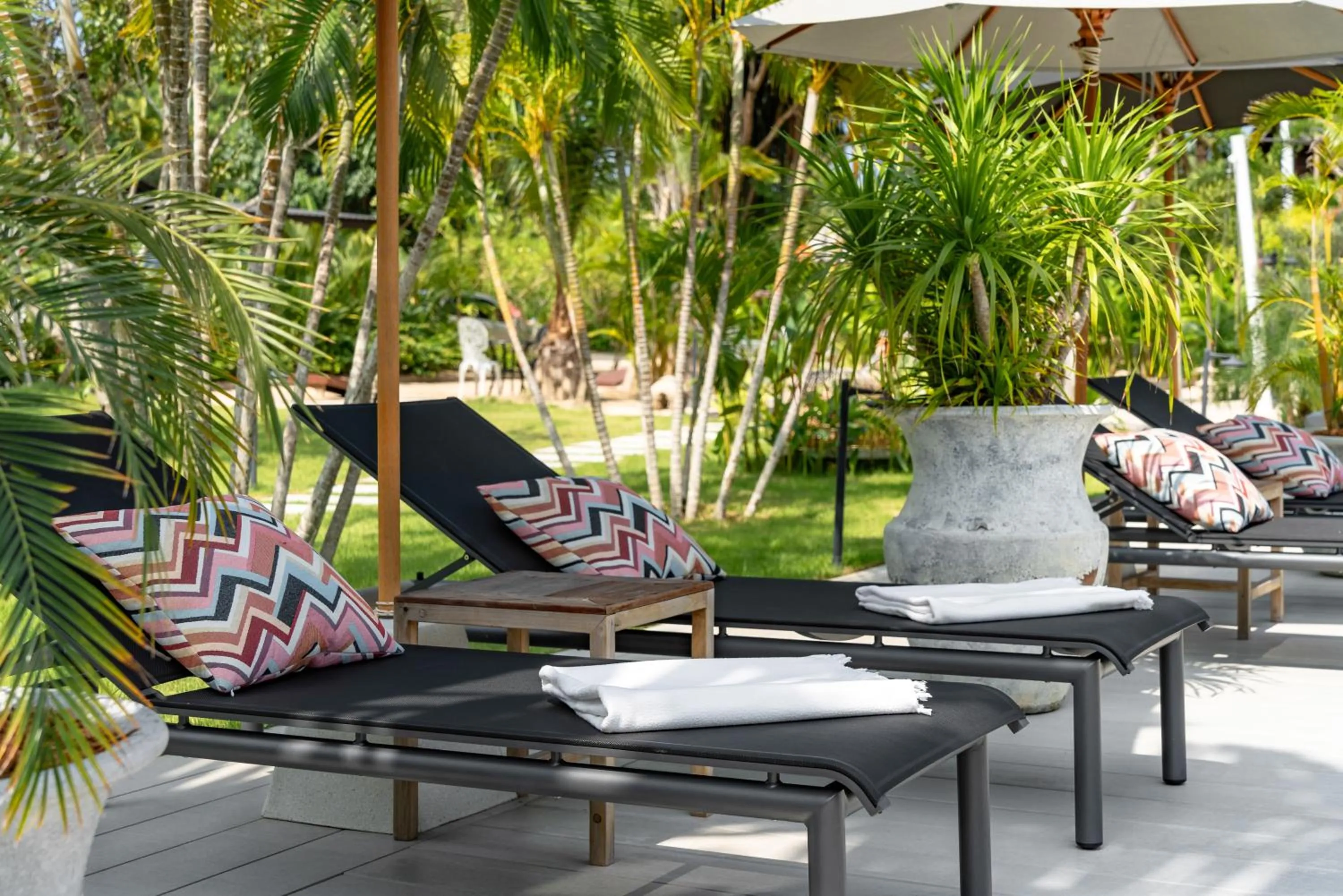 sunbed in Moorea Boutique Resort Samui