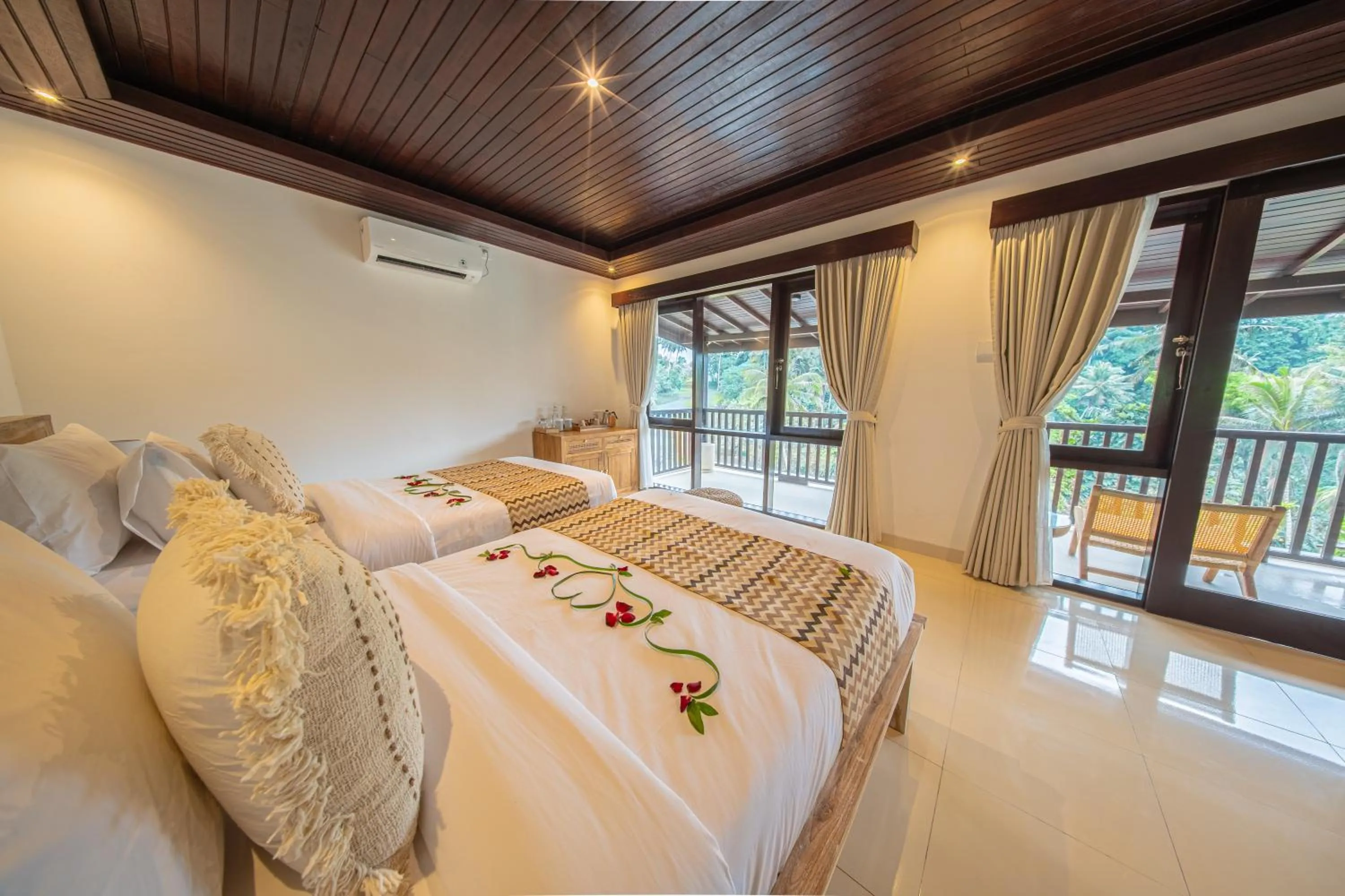 Bed in The Kayuan Lumbur Resort Ubud