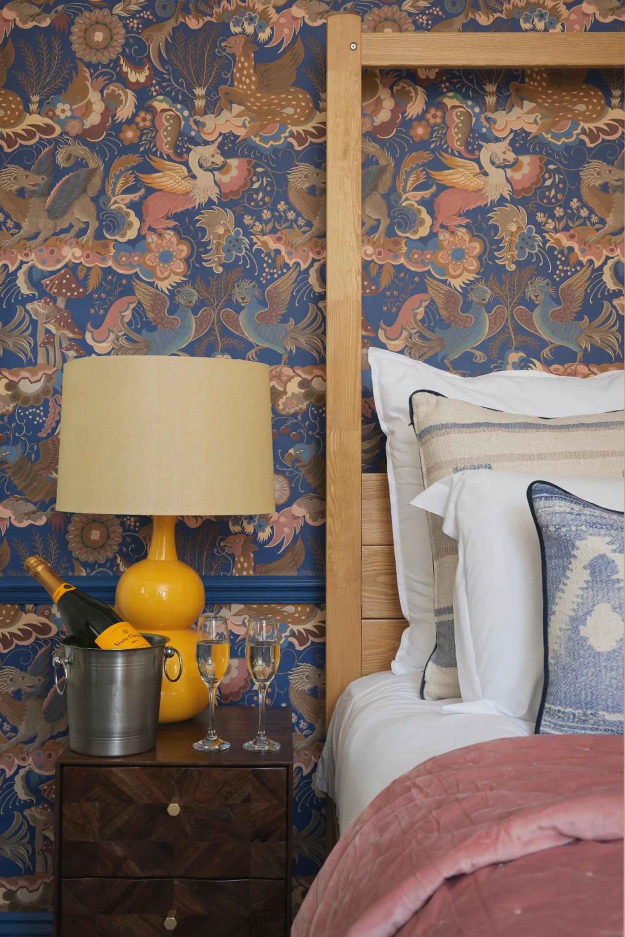 Decorative detail, Bed in Harington's Boutique Hotel