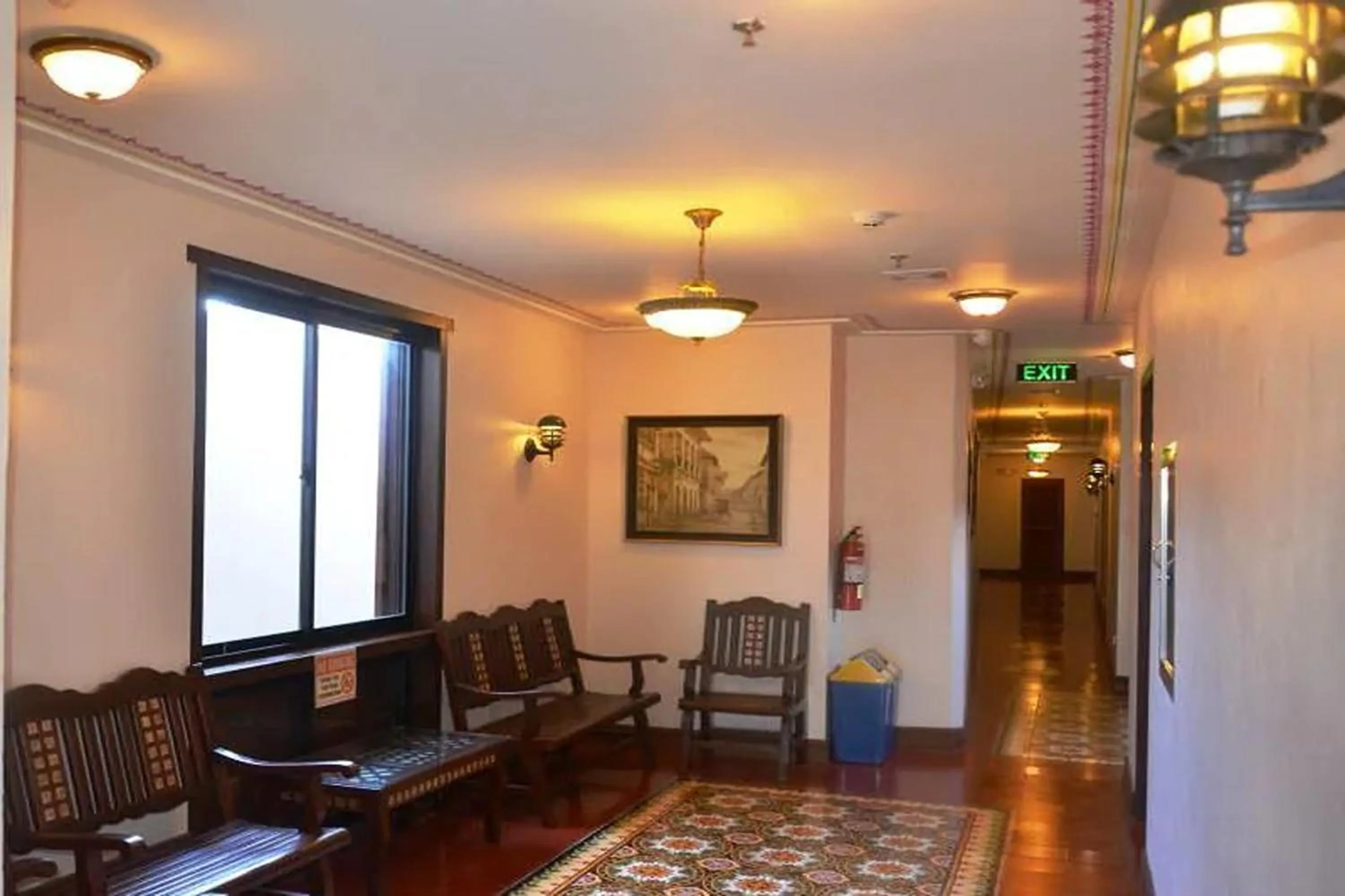 Seating area in NSCC Hotel Vigan