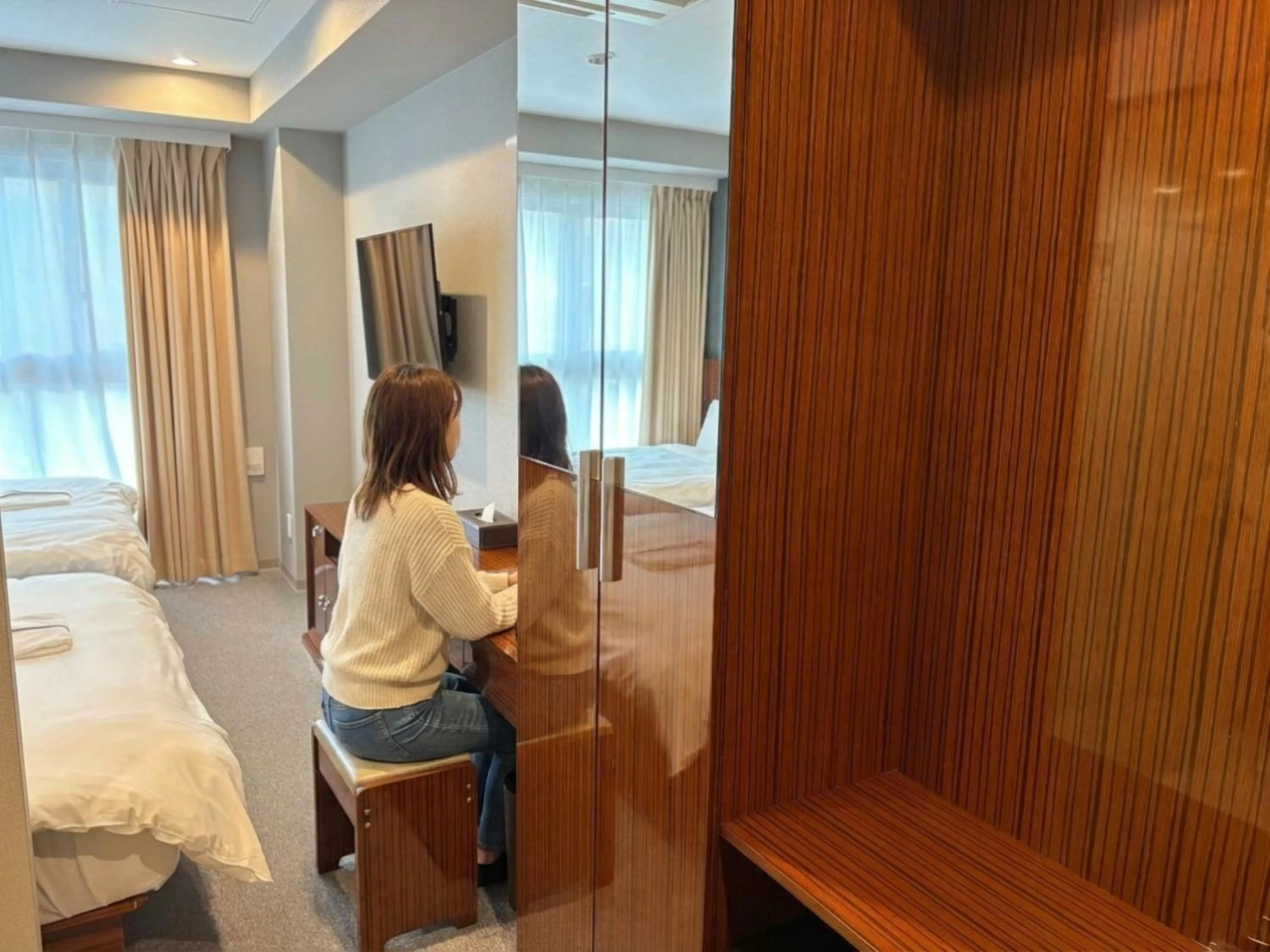 Photo of the whole room, Bed in EZ HOTEL Kansai Airport Seaside