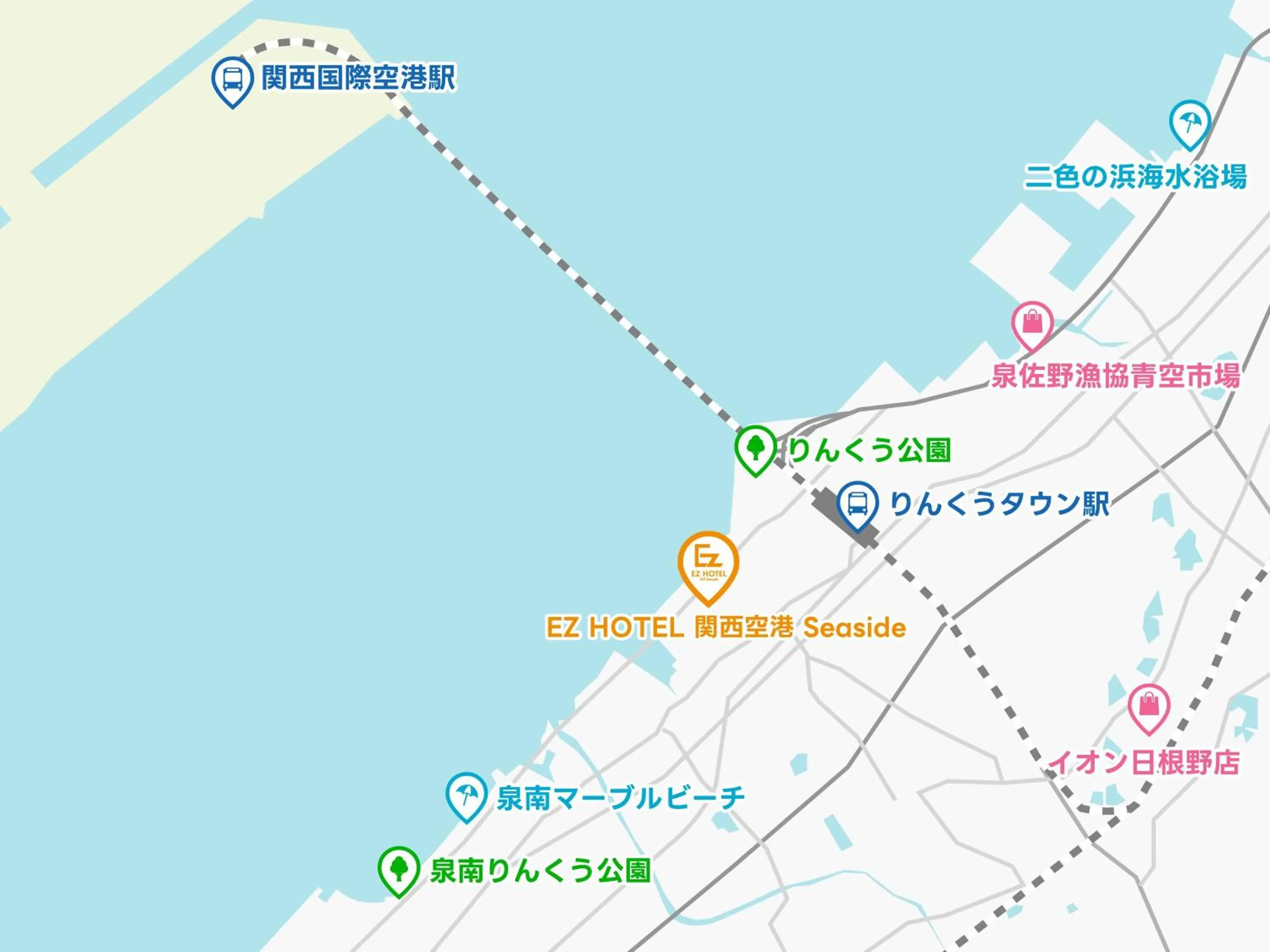 Nearby landmark in EZ HOTEL Kansai Airport Seaside