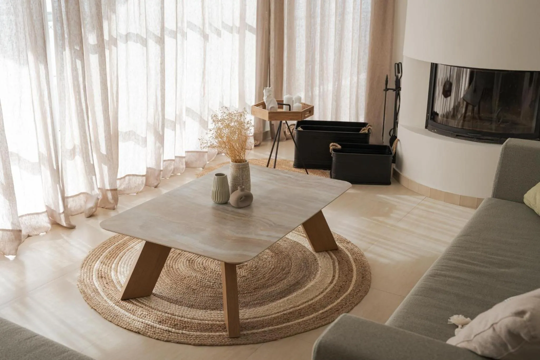 Living room in Kaerati Villa Aegina