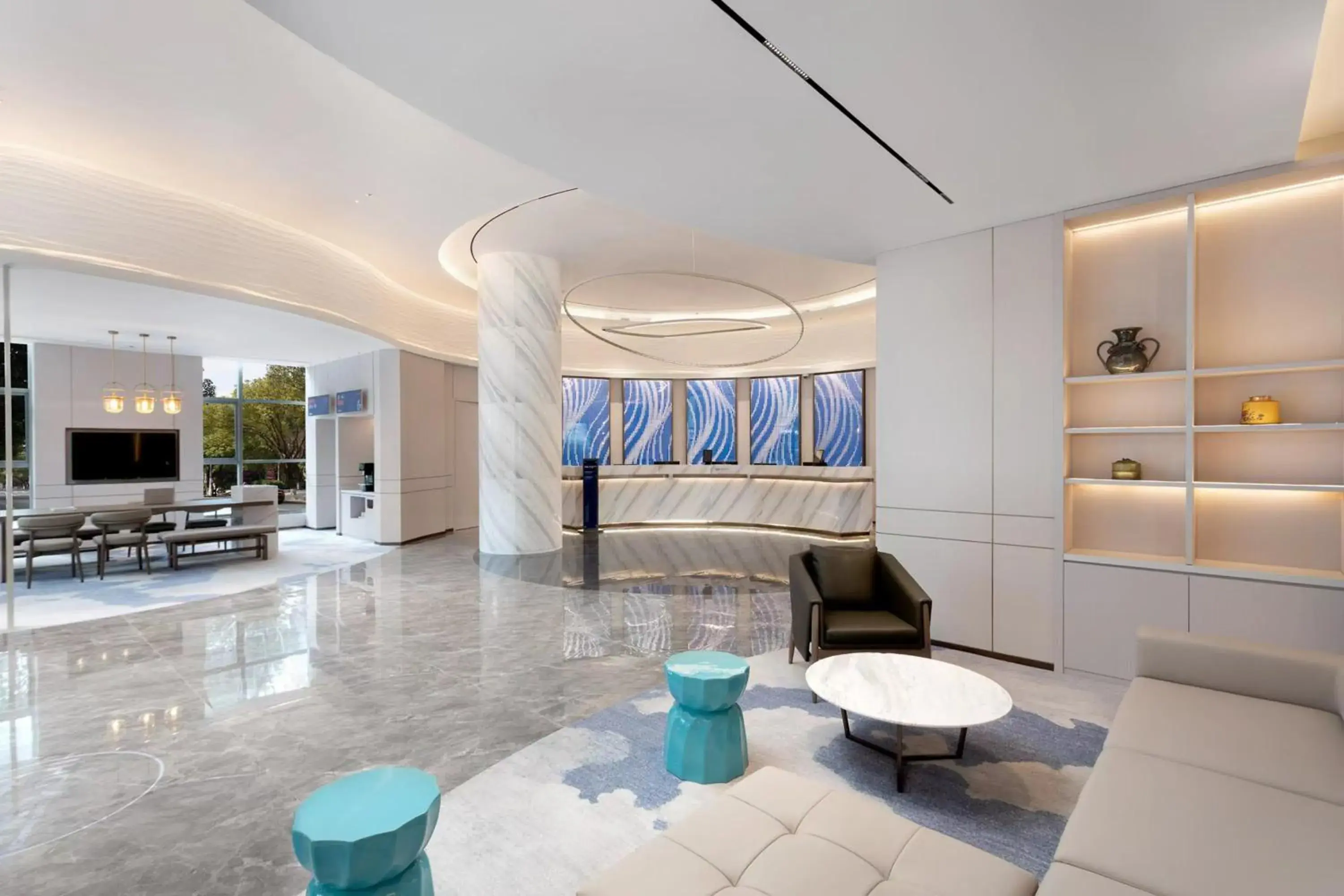 Lobby or reception in Holiday Inn Express Shanghai Gumei by IHG Lobby or reception in Holiday Inn Express Shanghai Gumei by IHG