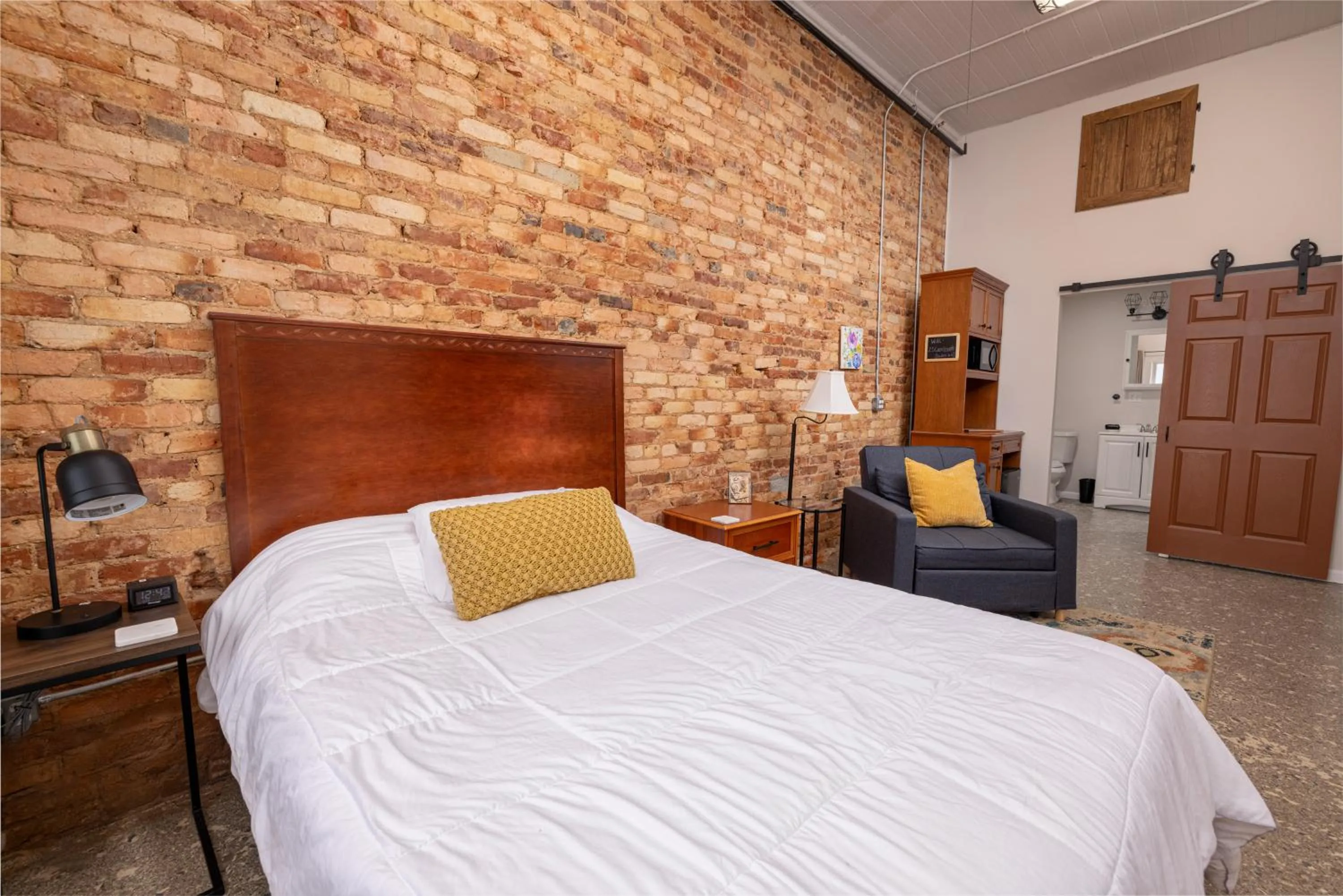 Bed in Hartwell Suites