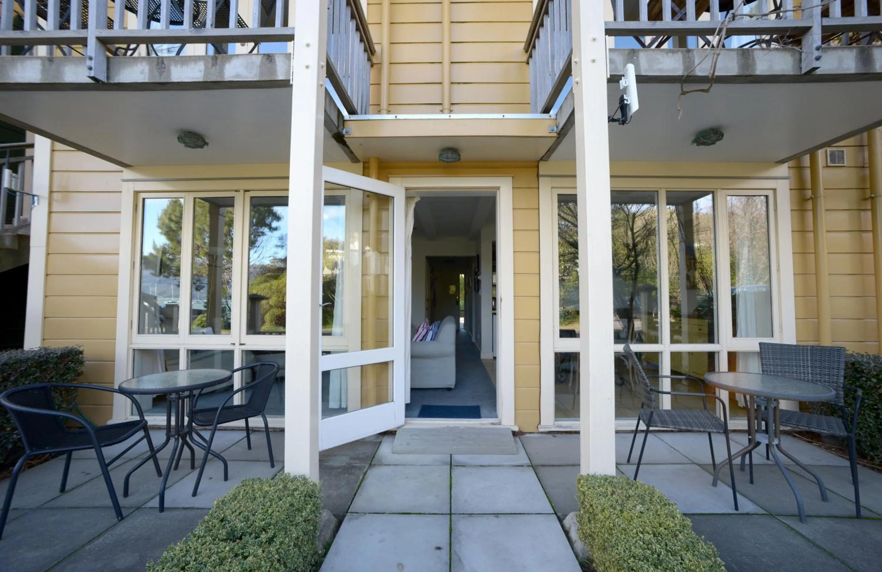 Patio in Akaroa Village Inn