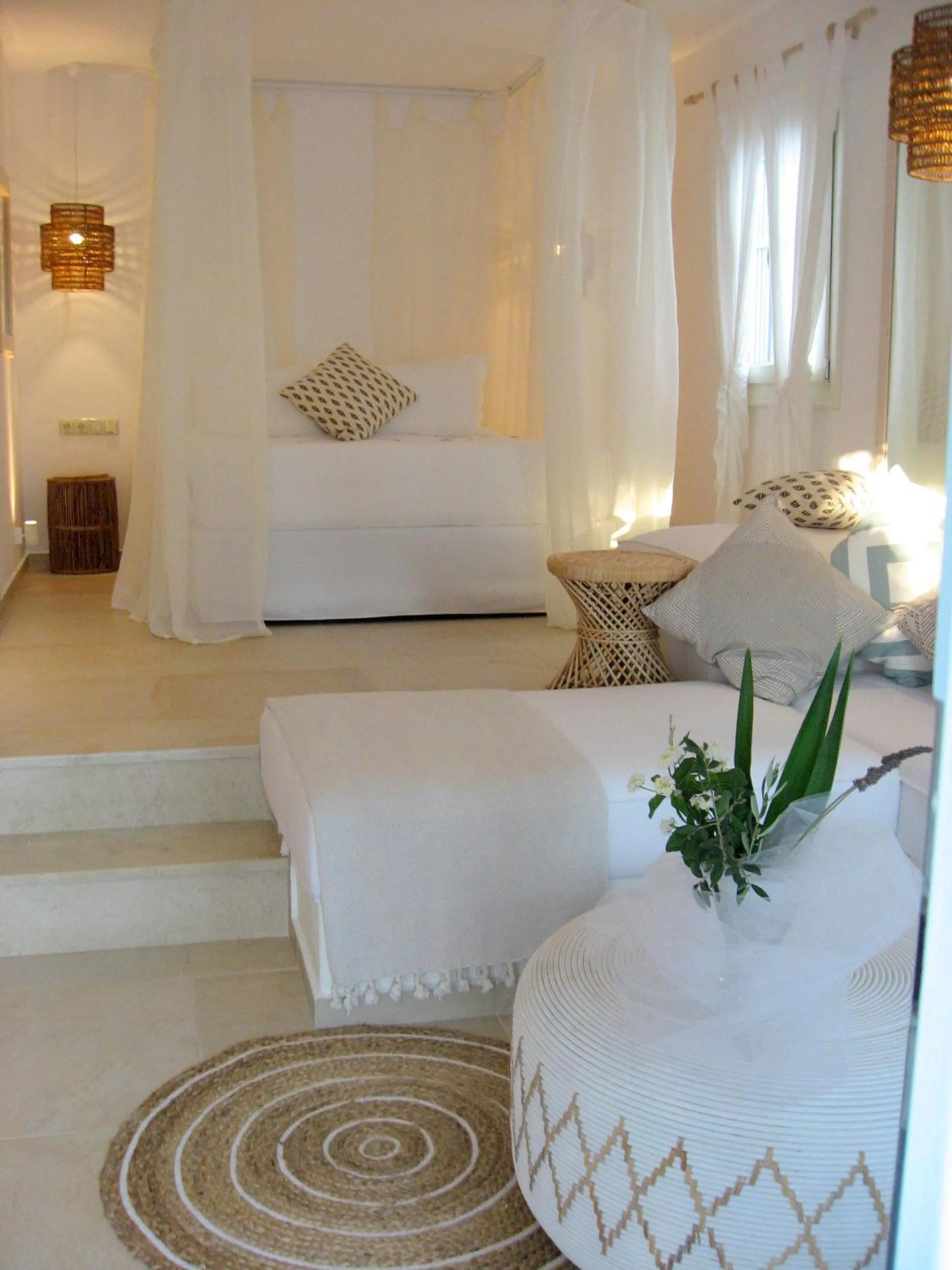 Bed in Kavos Hotel Naxos