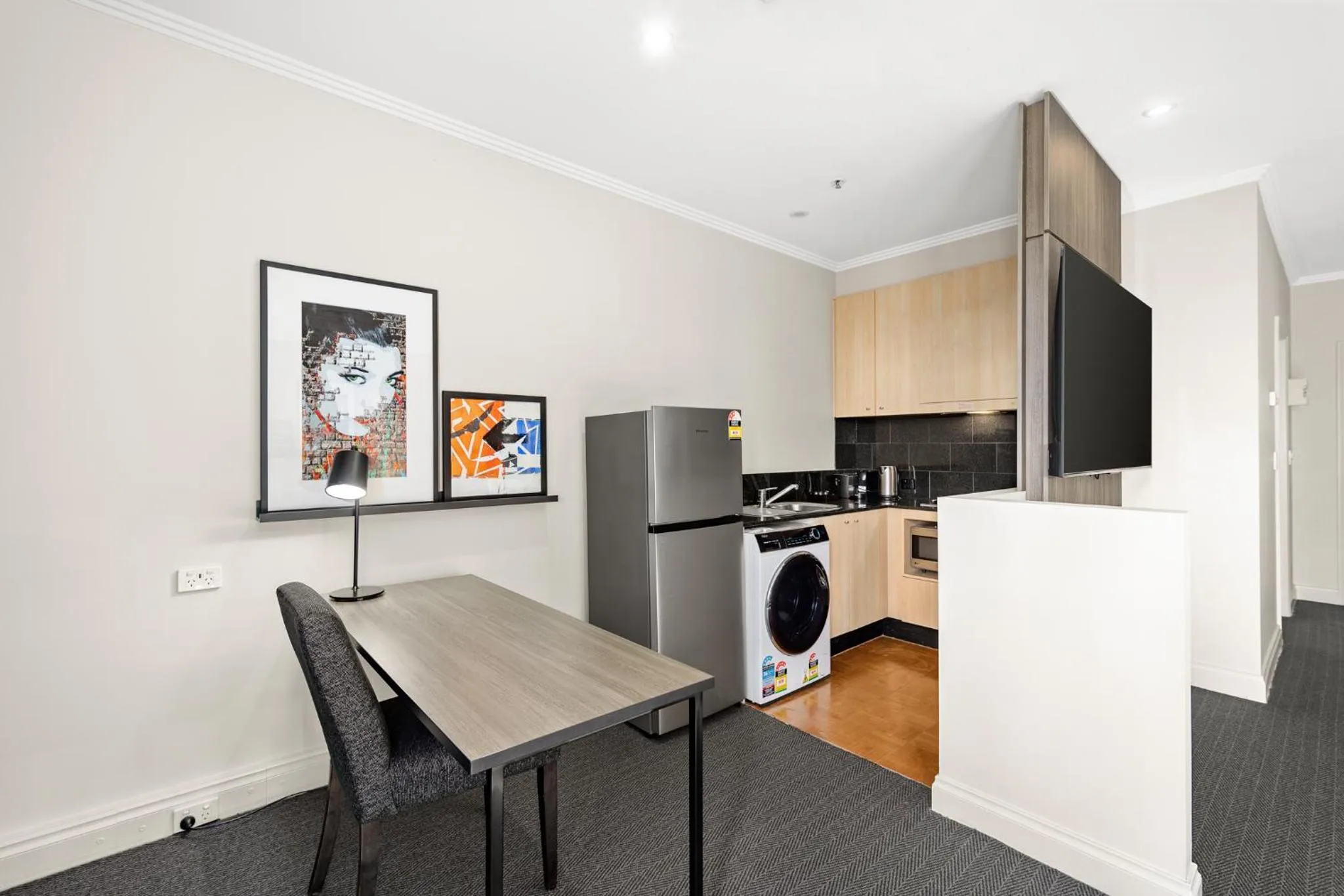 Kitchen or kitchenette in Melbourne City Suites