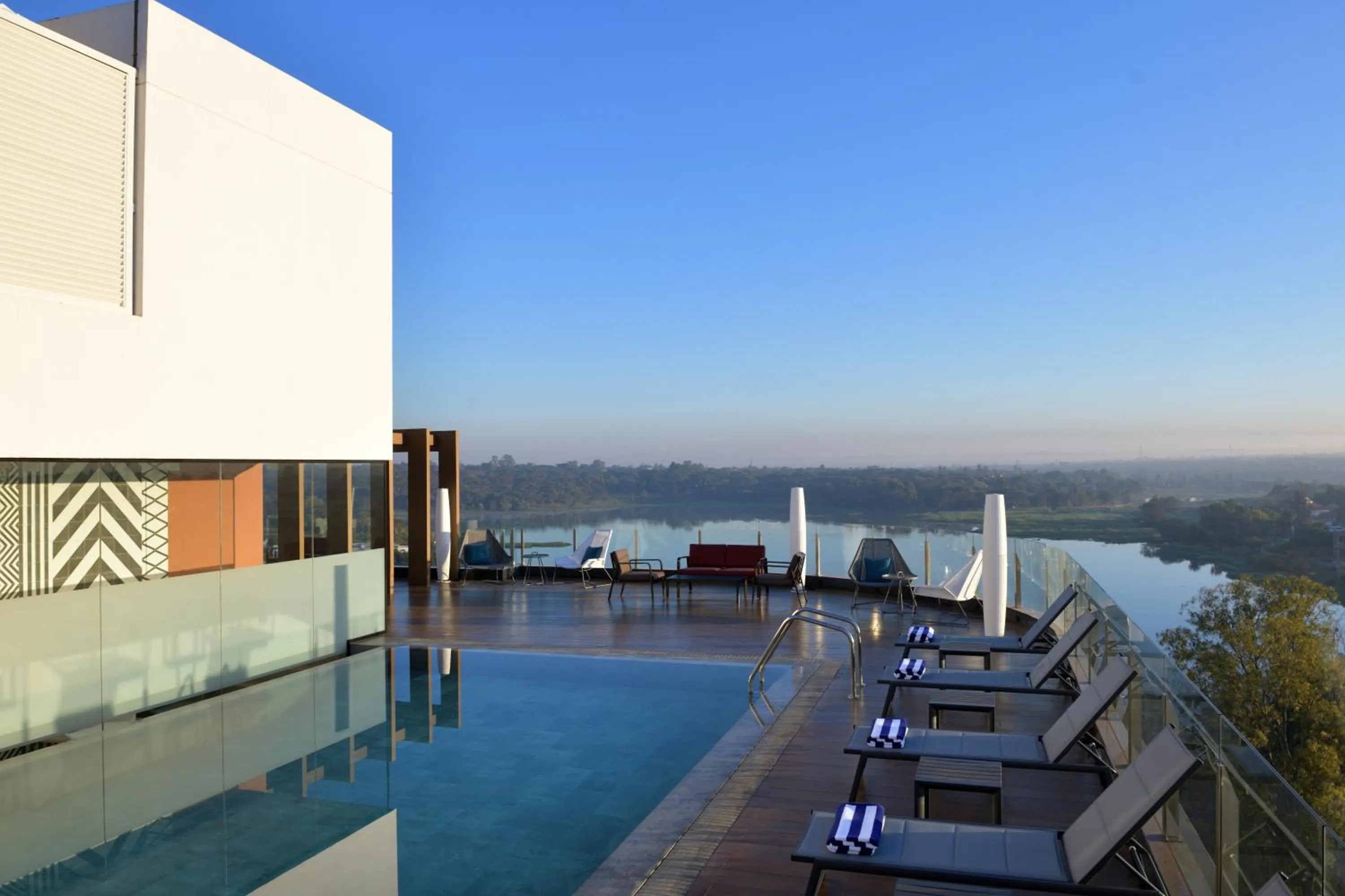 Pool view in Novotel Lubumbashi