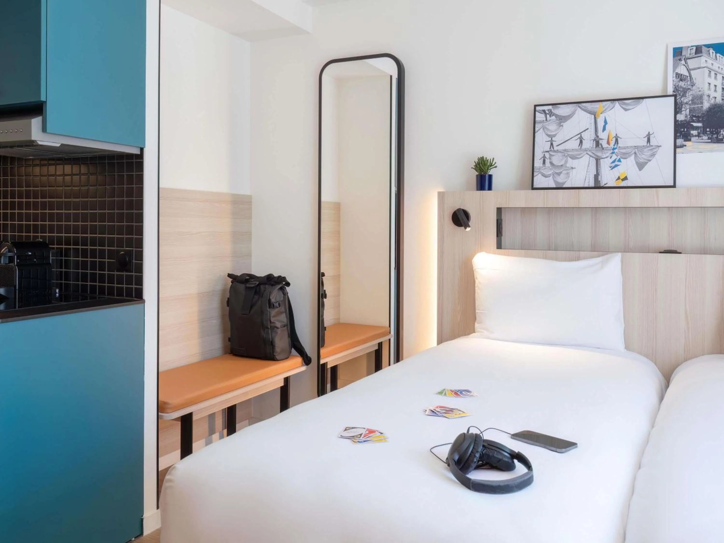 Bedroom, Bed in Aparthotel Adagio Access Rouen Centre Cathédrale