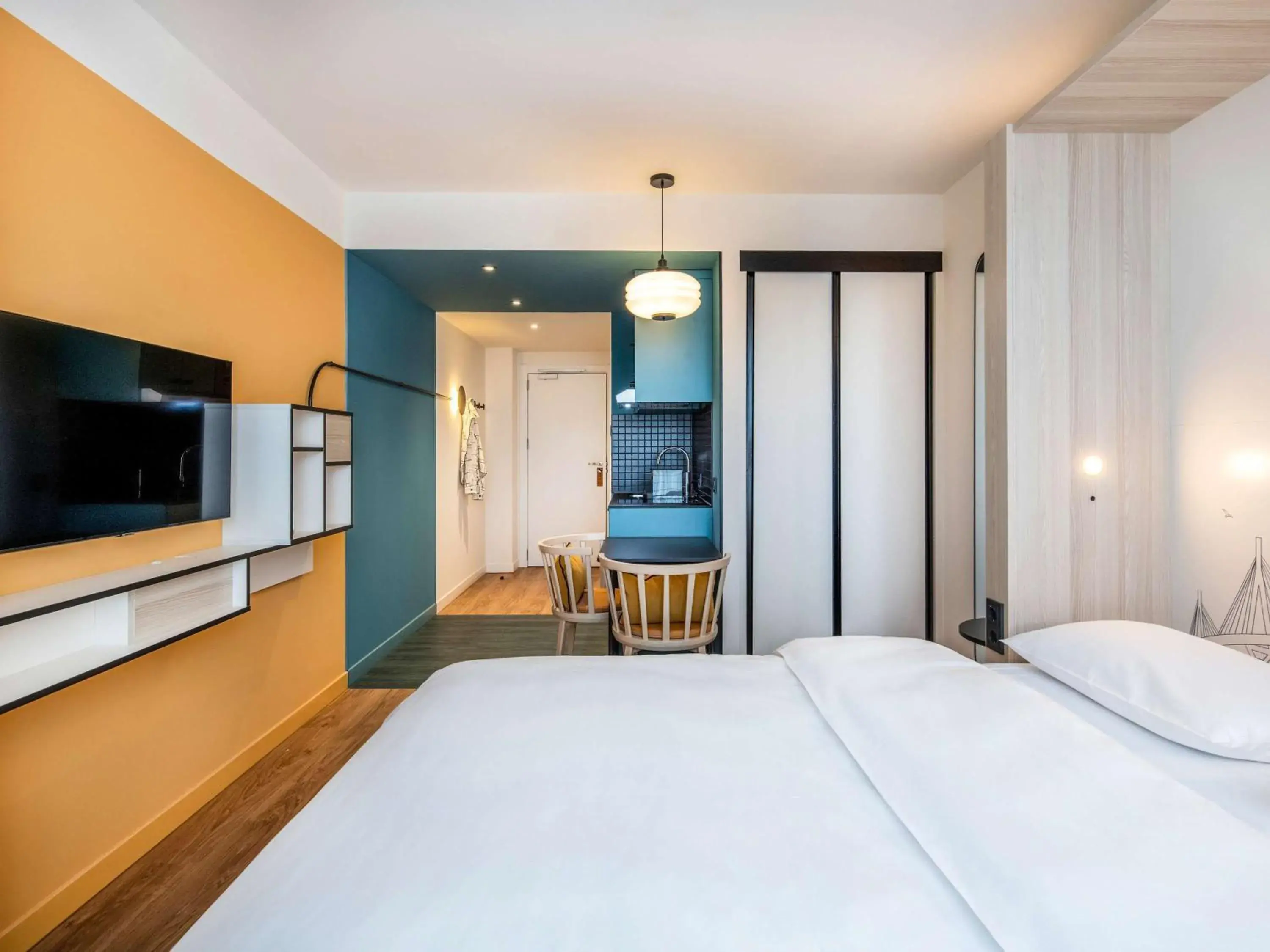 Bedroom, Bed in Aparthotel Adagio Access Rouen Centre Cathédrale Bedroom, Bed in Aparthotel Adagio Access Rouen Centre Cathédrale