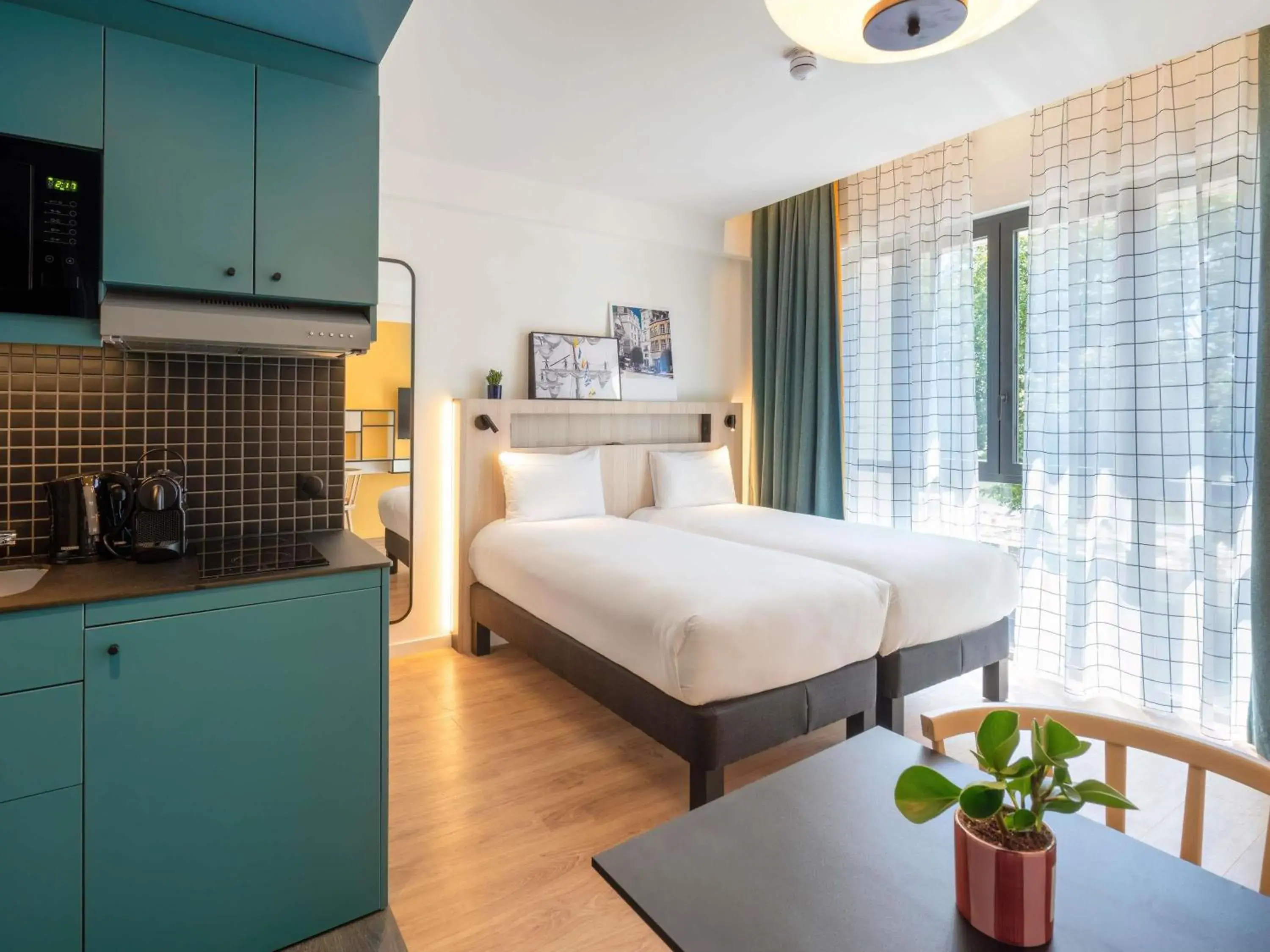 Bedroom, Bed in Aparthotel Adagio Access Rouen Centre Cathédrale Bedroom, Bed in Aparthotel Adagio Access Rouen Centre Cathédrale