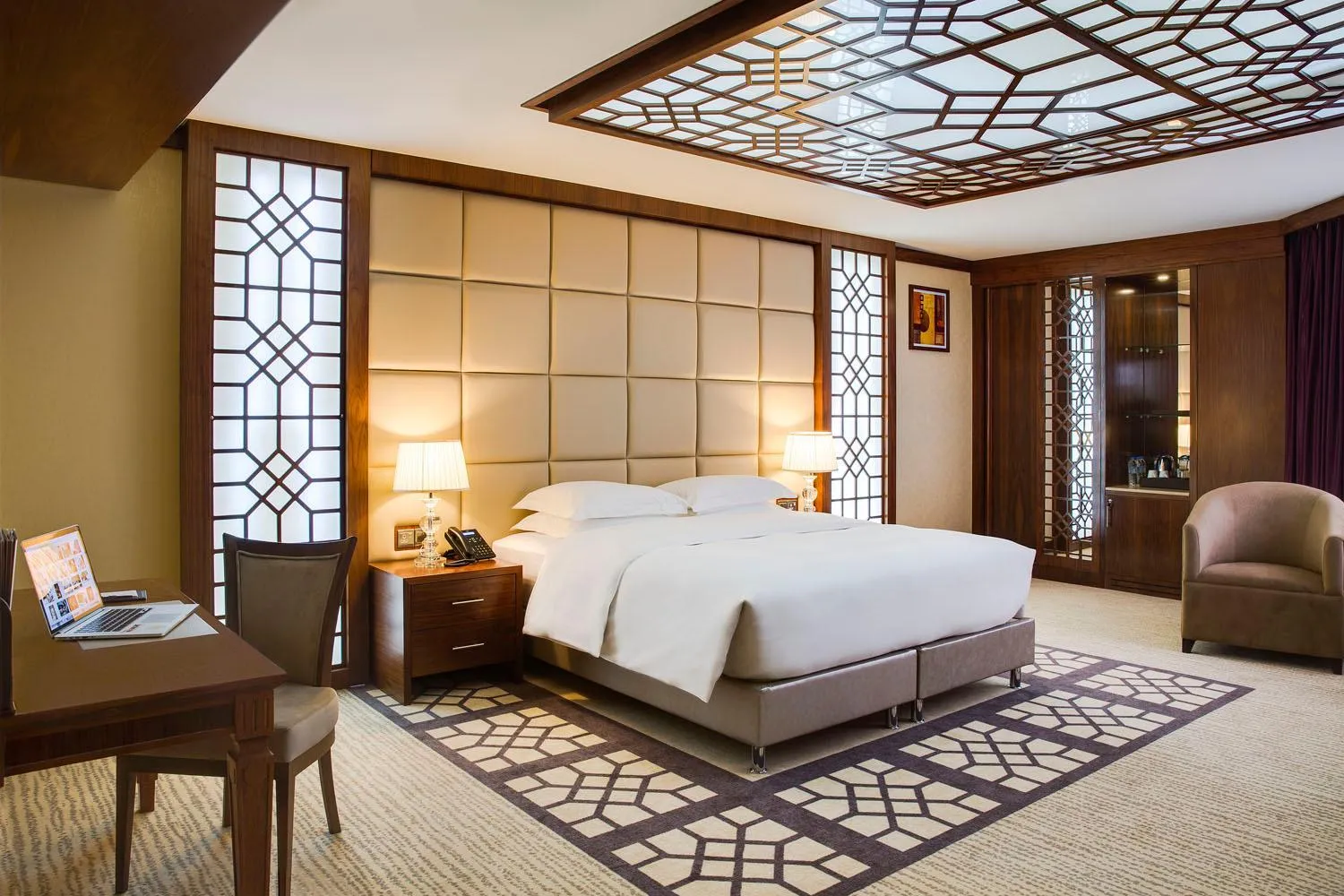 Bed in Cristal Erbil Hotel