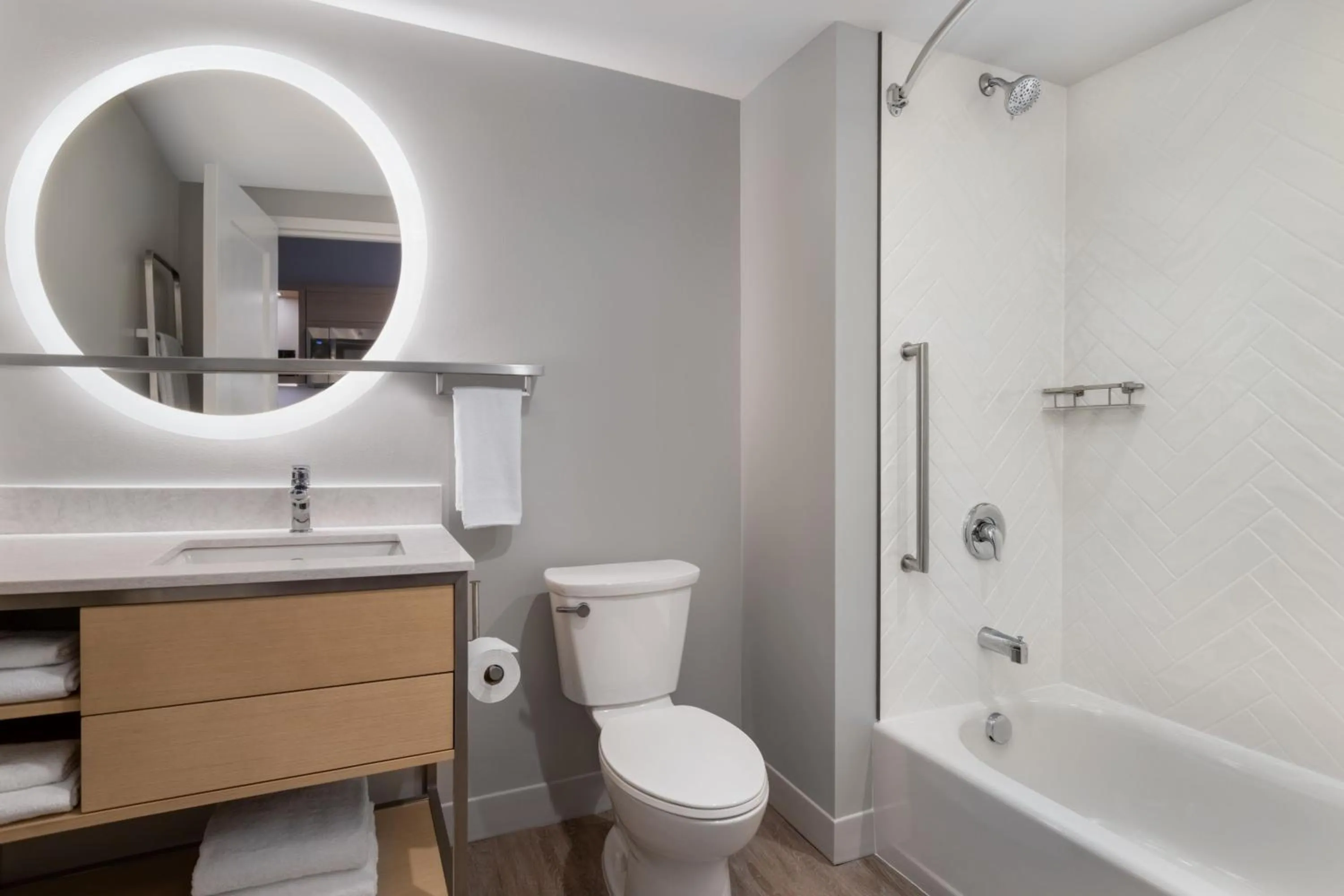 Bathroom in TownePlace Suites by Marriott Geneva at SPIRE Academy