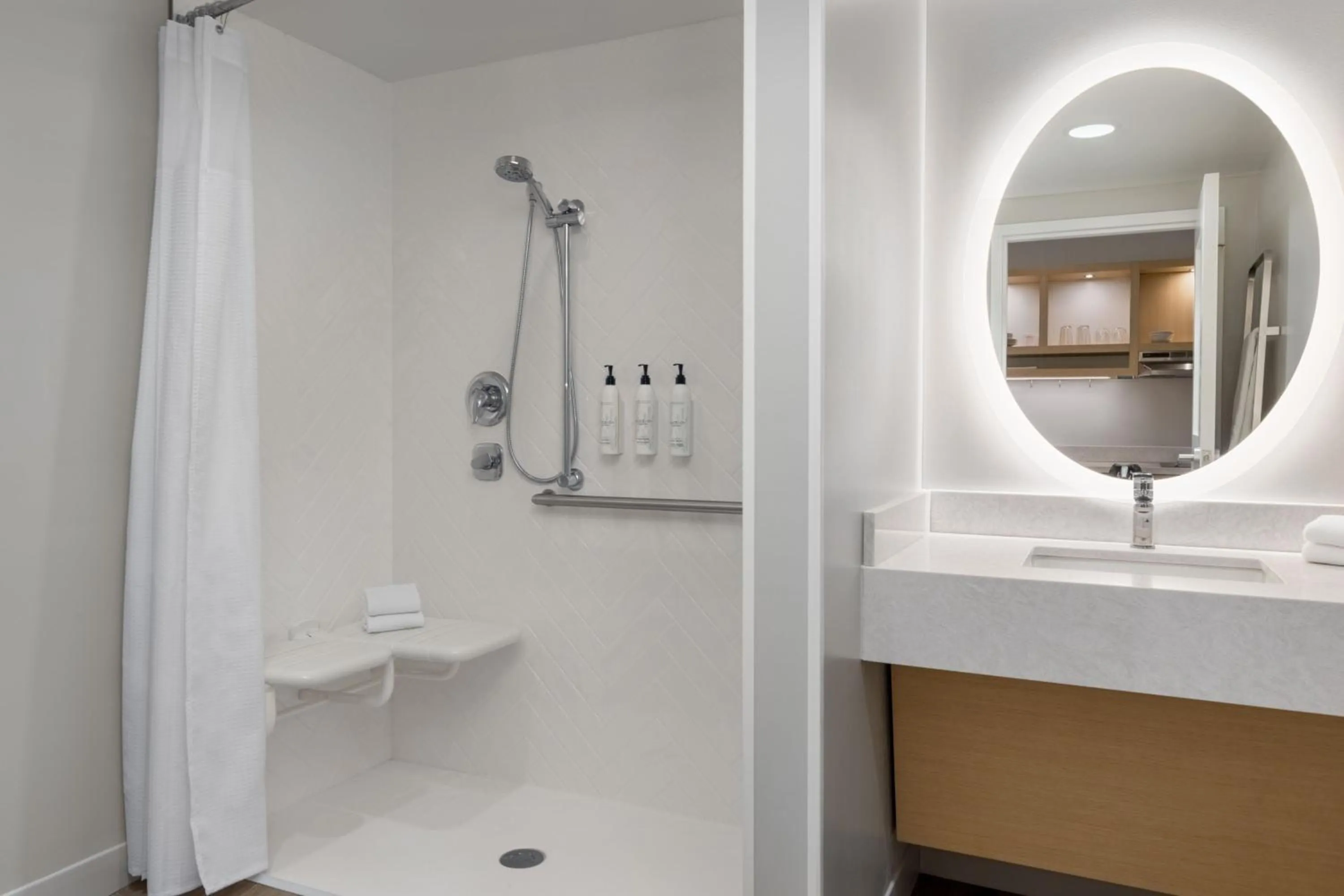 Bathroom in TownePlace Suites by Marriott Geneva at SPIRE Academy