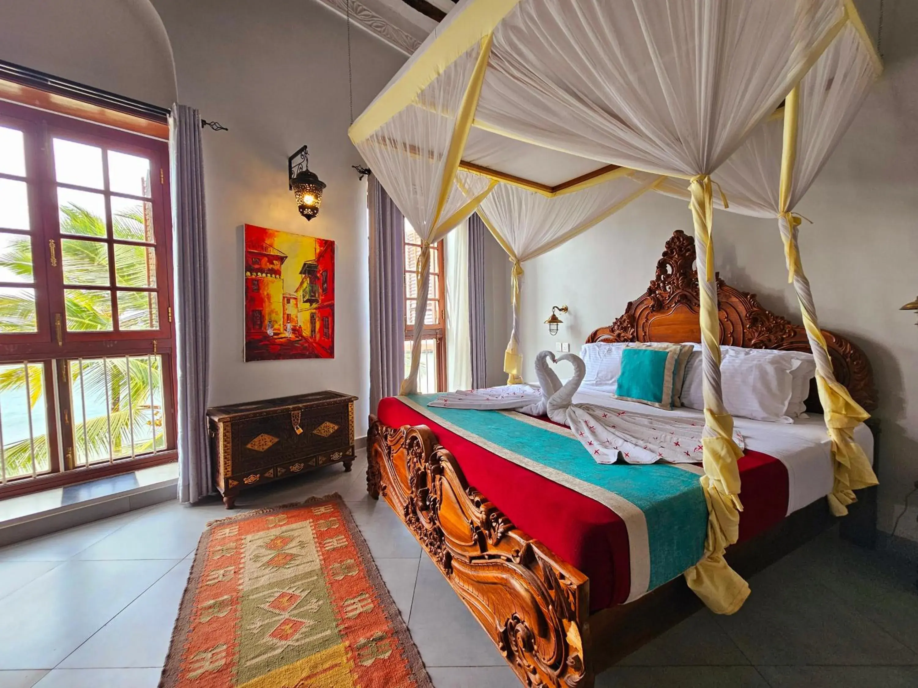 Bed in Mizingani Seafront Hotel Bed in Mizingani Seafront Hotel