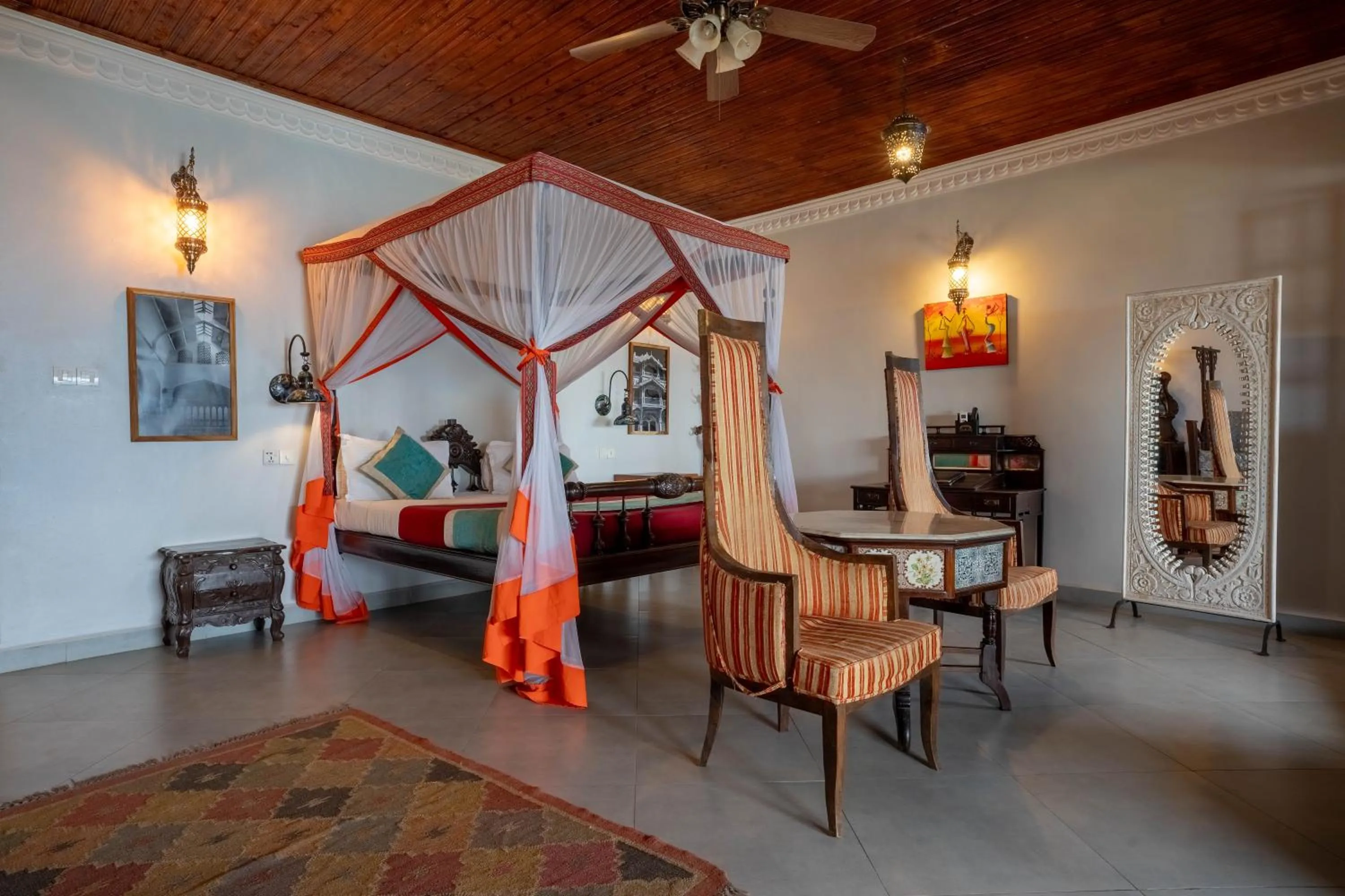 Bed in Mizingani Seafront Hotel