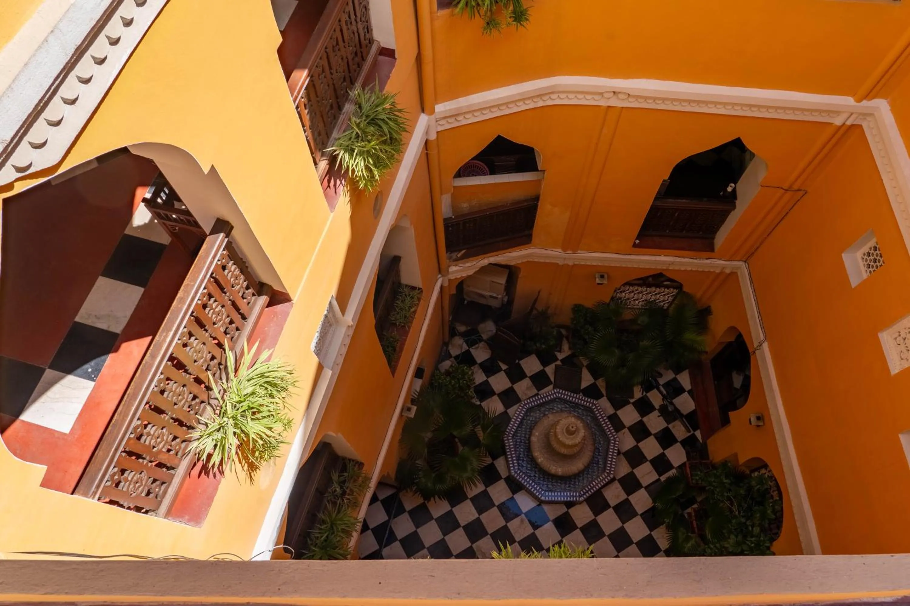 Inner courtyard view in Mizingani Seafront Hotel