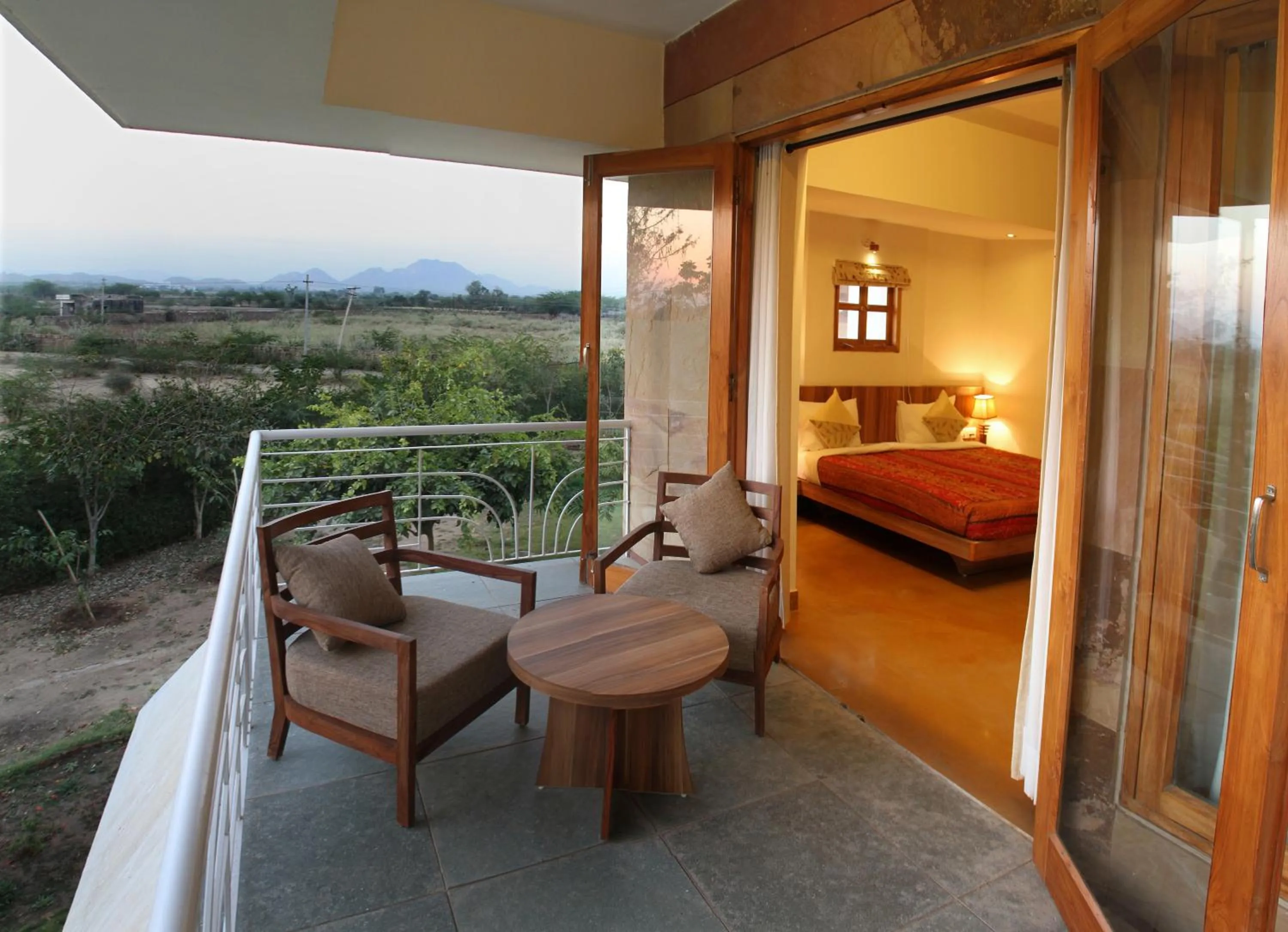 Balcony/Terrace, Bed in The Chitvan Resort