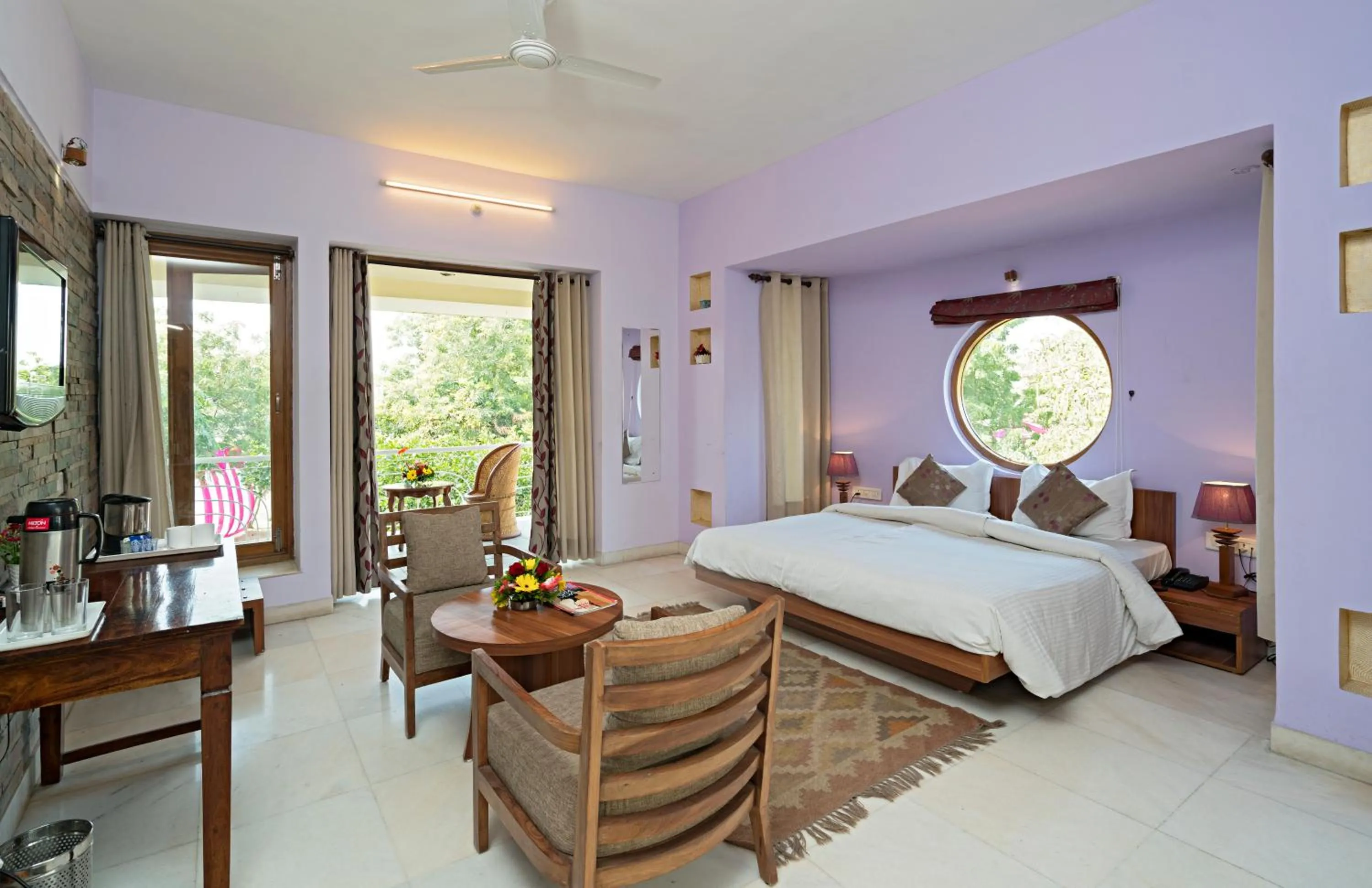 Bed in The Chitvan Resort