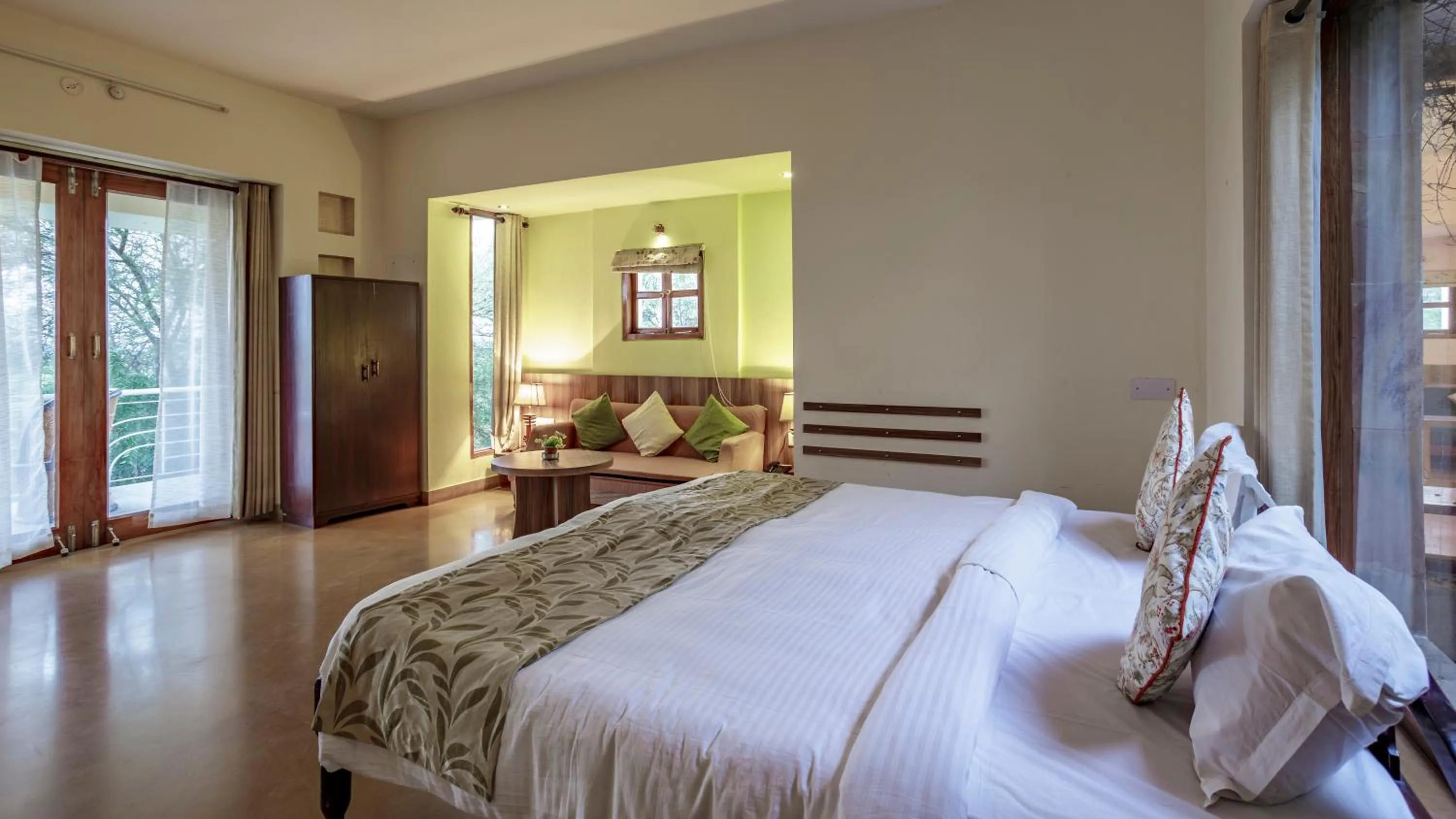 Bed in The Chitvan Resort