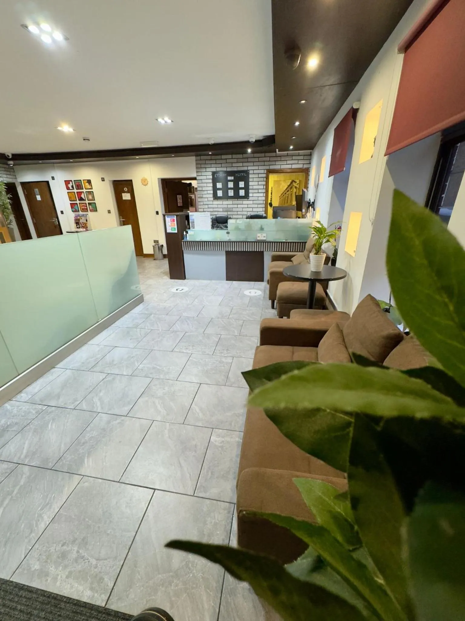 Seating area in Epsilon Hotel