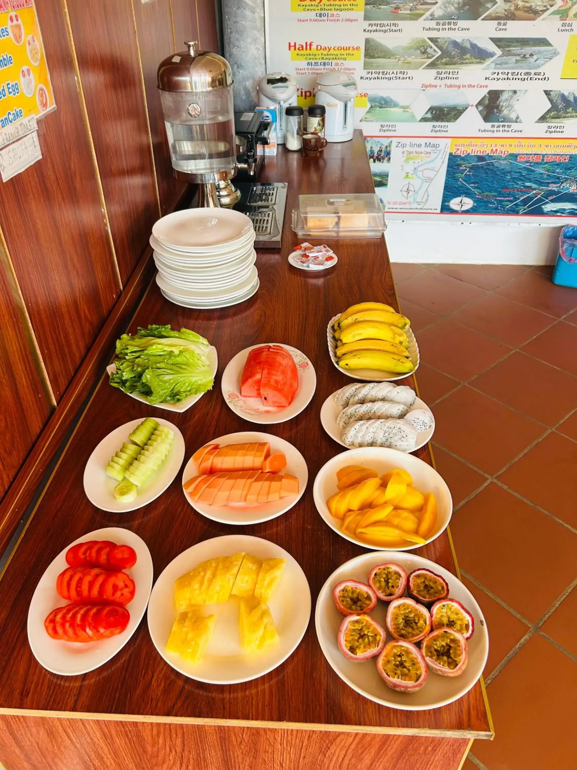 Breakfast in Vang Vieng Sky Mountain View Hotel Breakfast in Vang Vieng Sky Mountain View Hotel