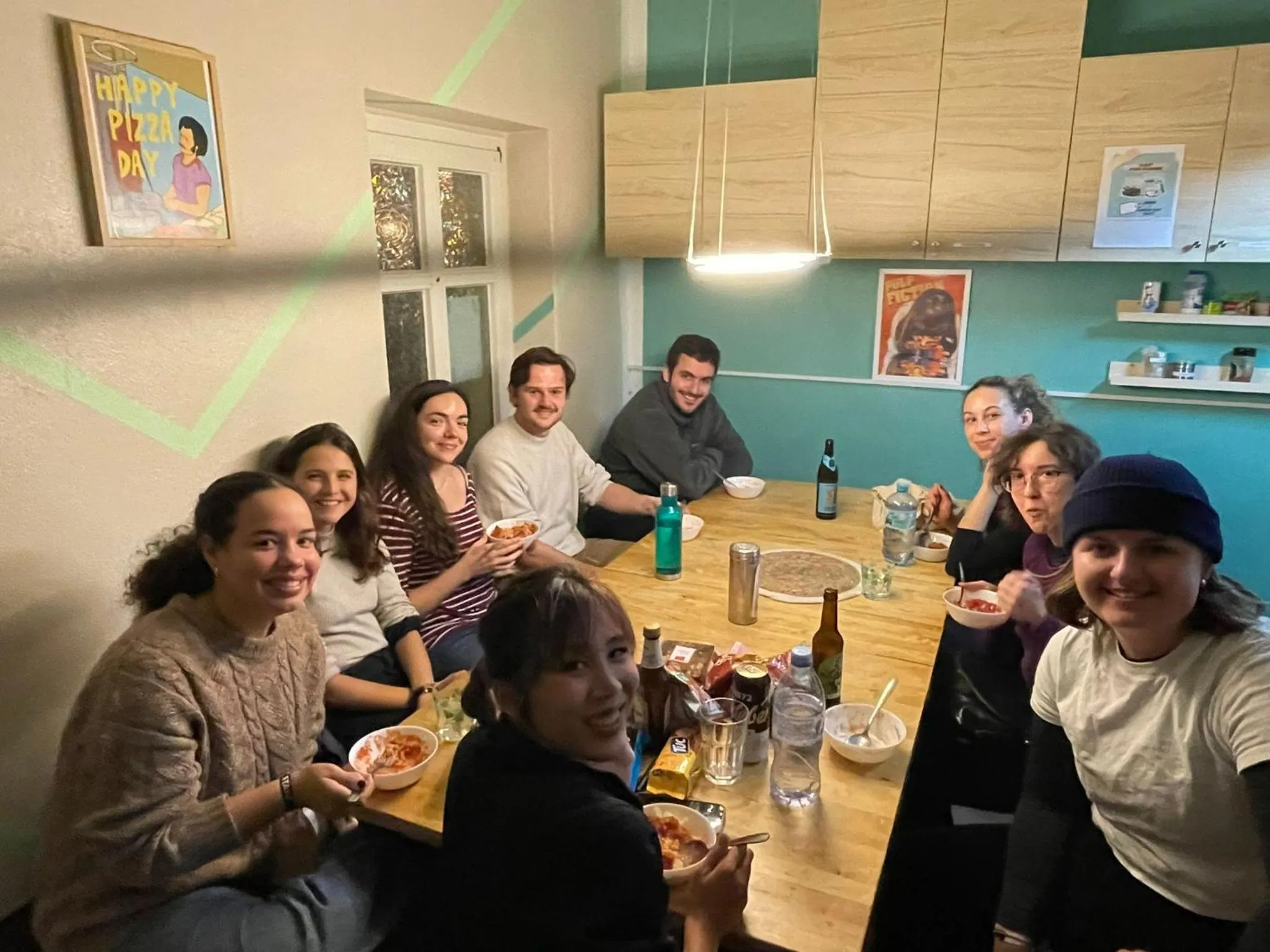 Communal lounge/ TV room in EastSeven Berlin Hostel