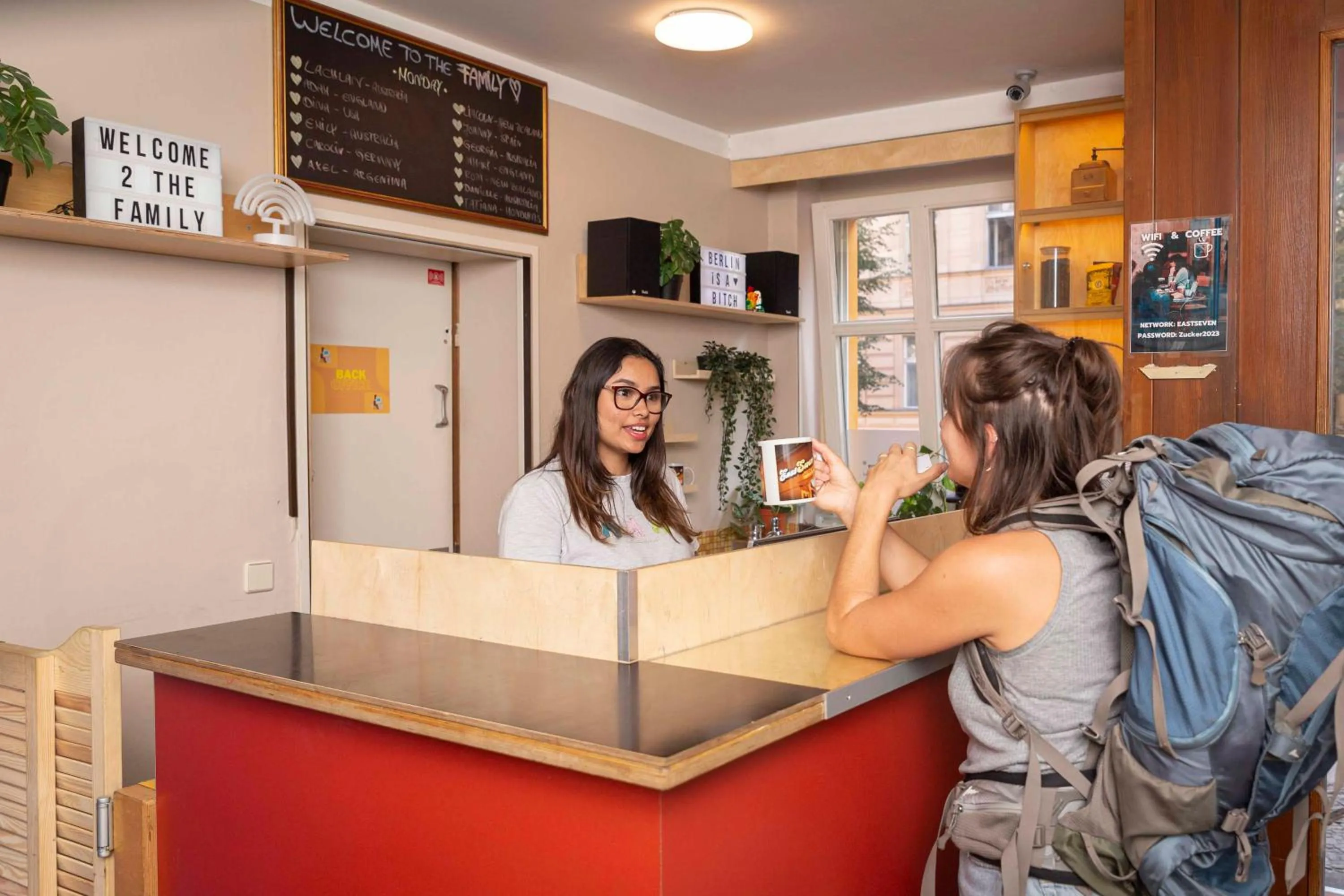 Lobby or reception in EastSeven Berlin Hostel