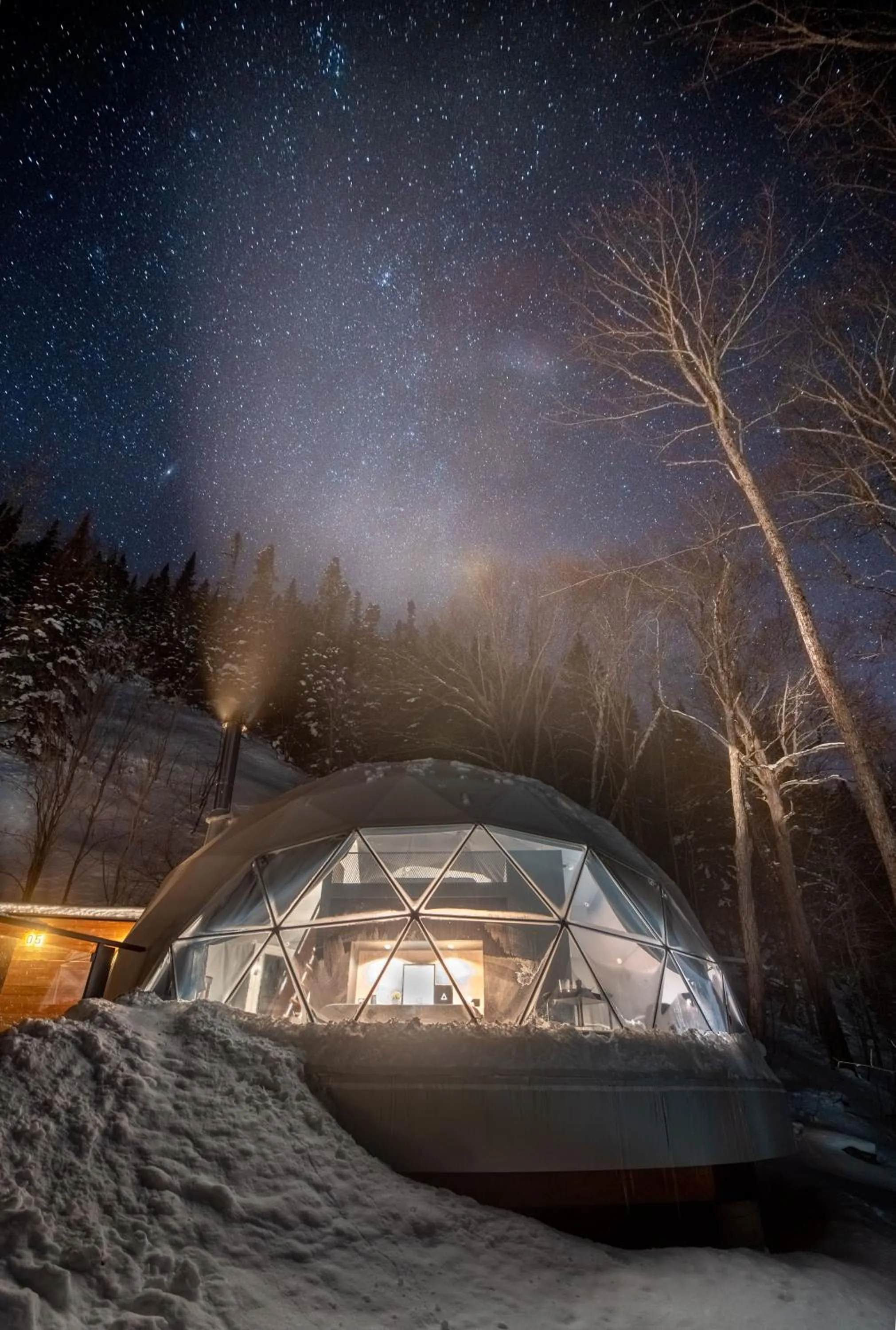 Night in Dômes Charlevoix