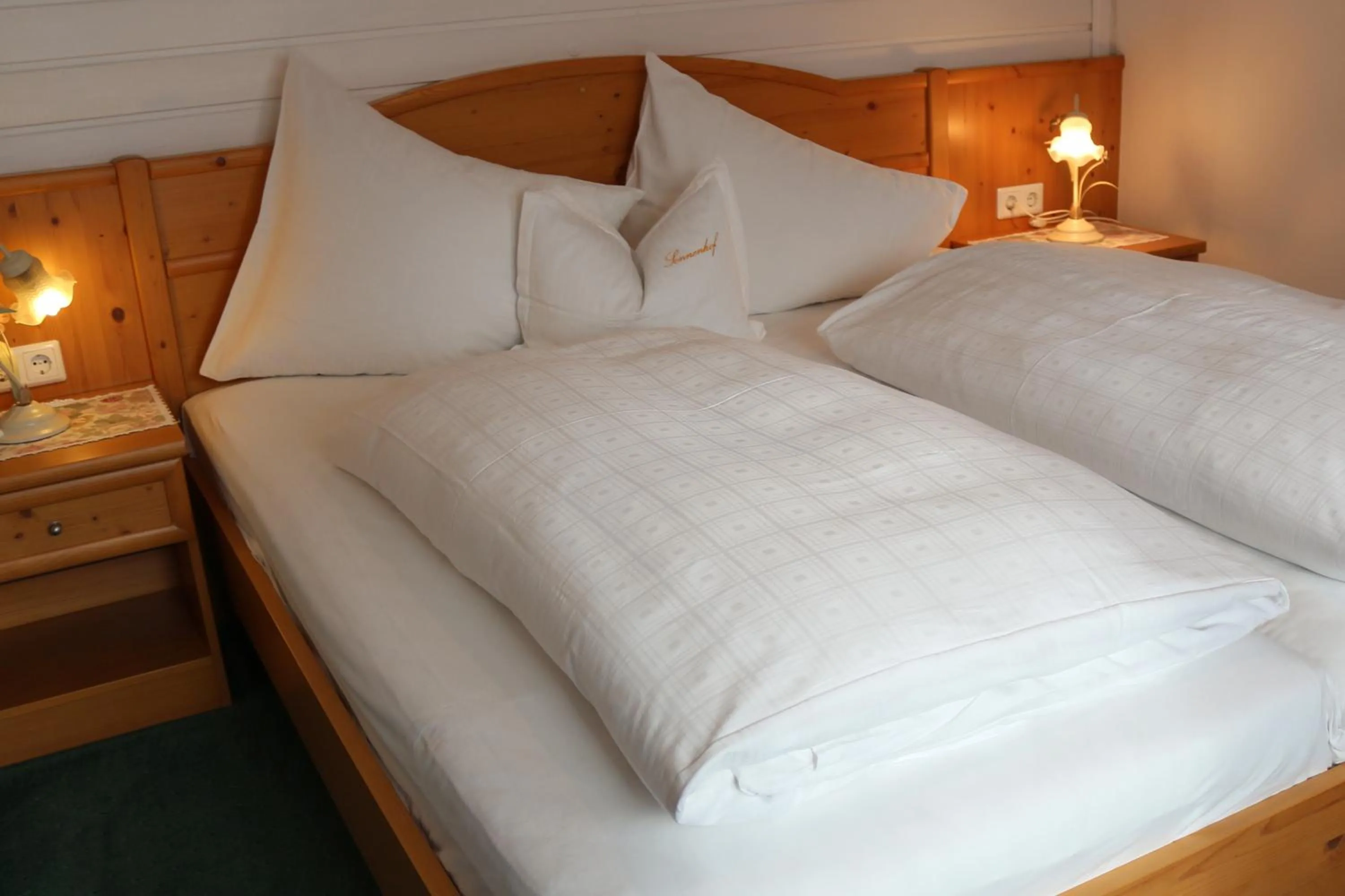Decorative detail, Bed in Pension Sonnenhof