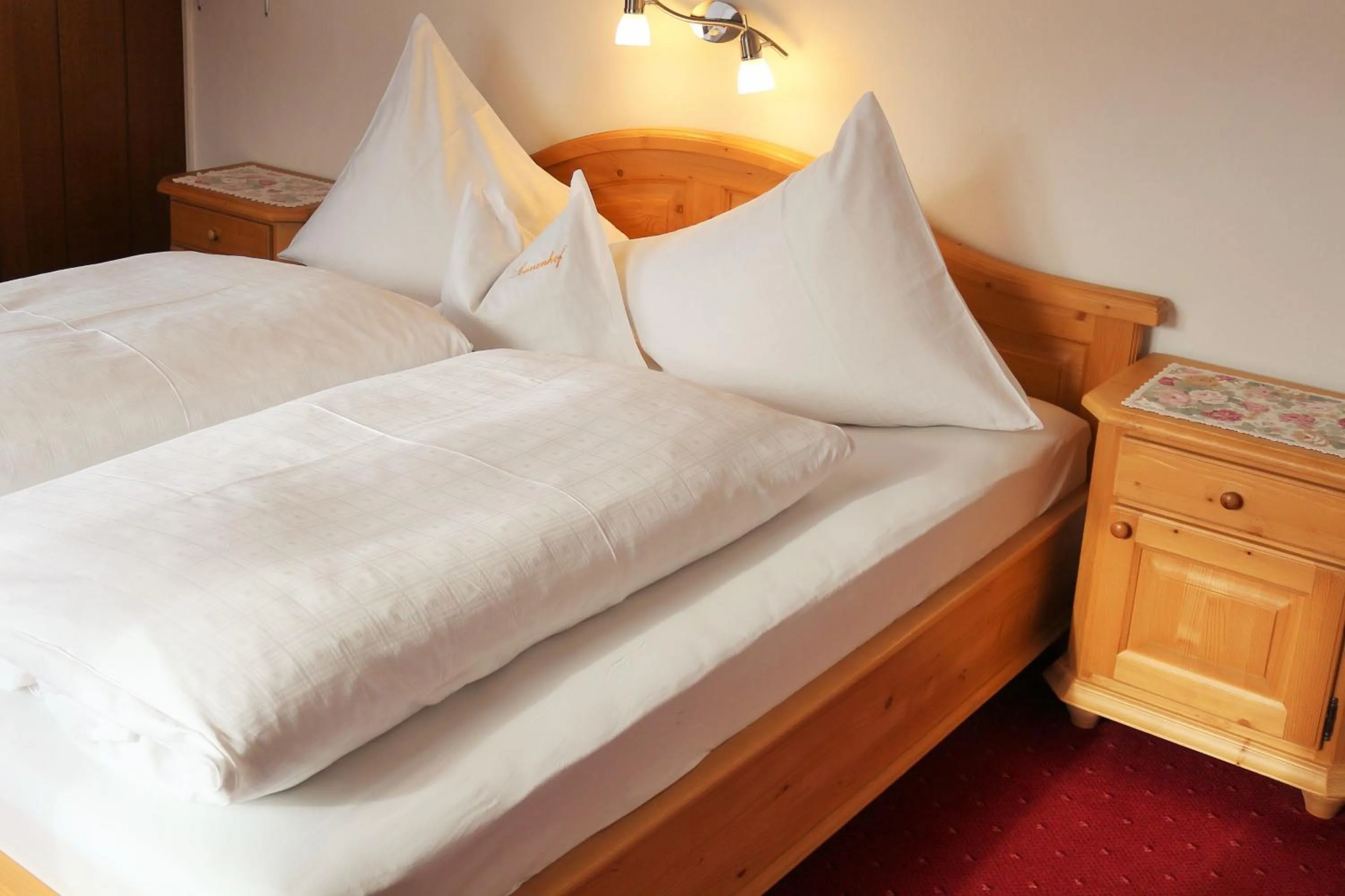 Decorative detail, Bed in Pension Sonnenhof