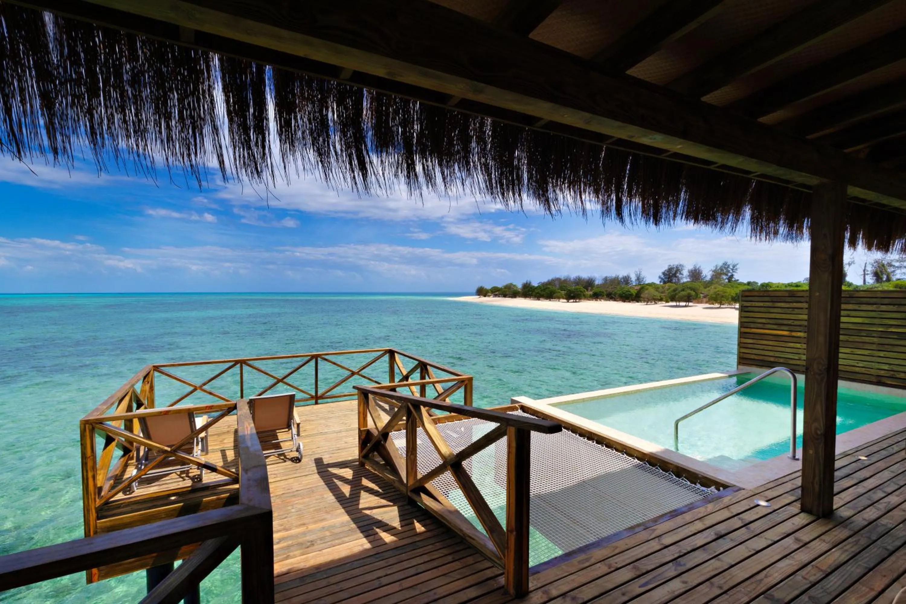 Pool view in Bawe Island Zanzibar