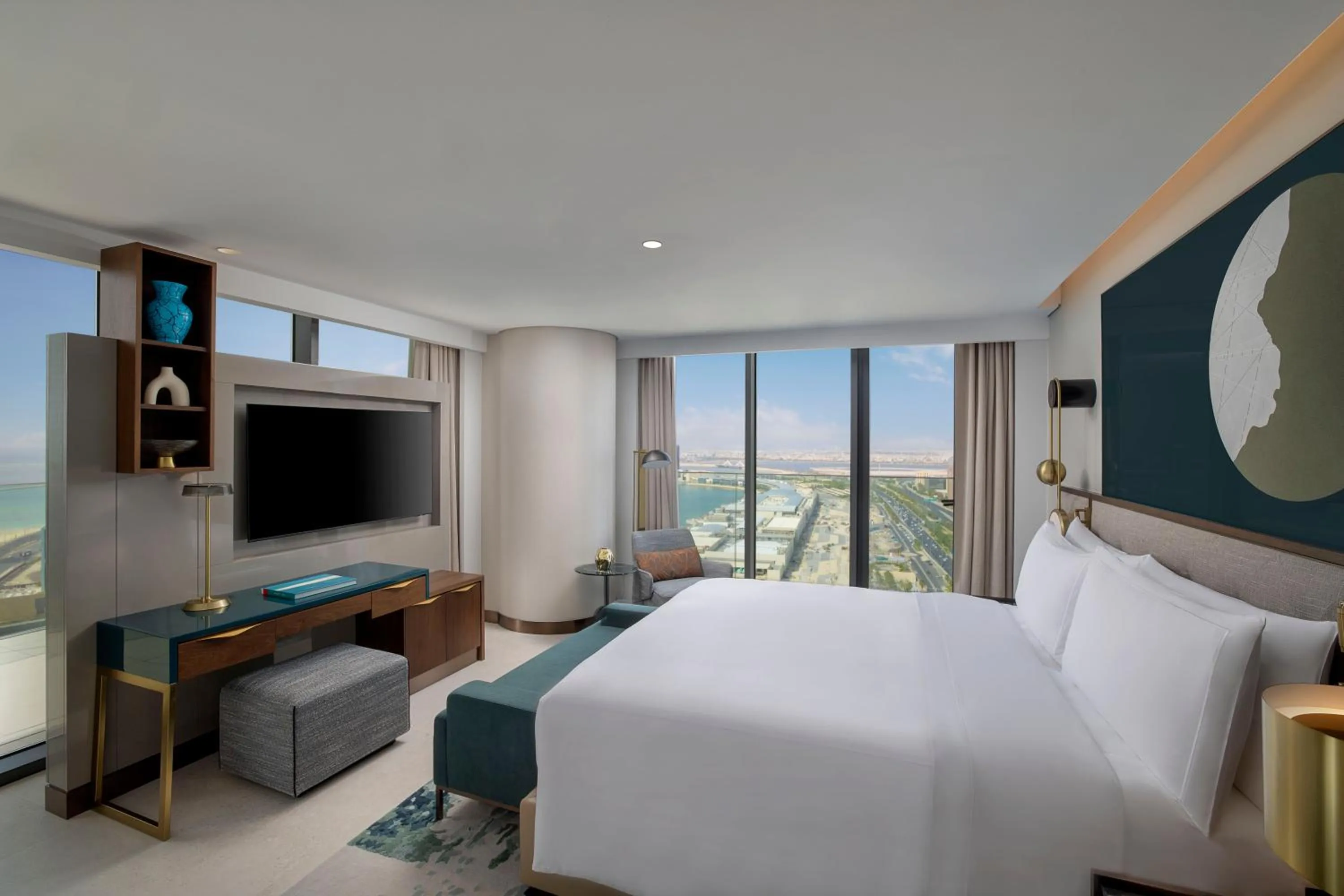 Bedroom, Bed in Conrad Bahrain Financial Harbour