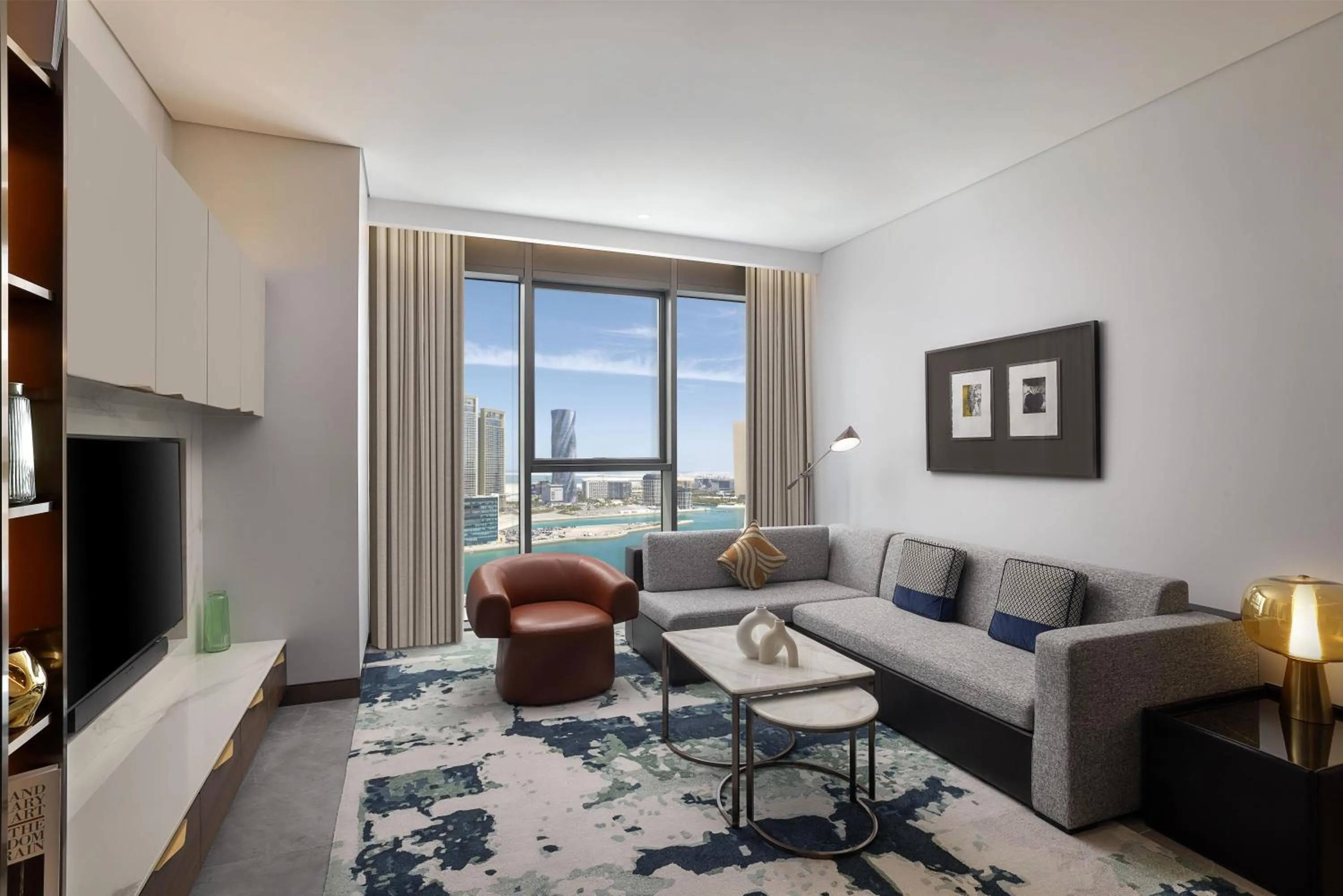 Living room in Conrad Bahrain Financial Harbour